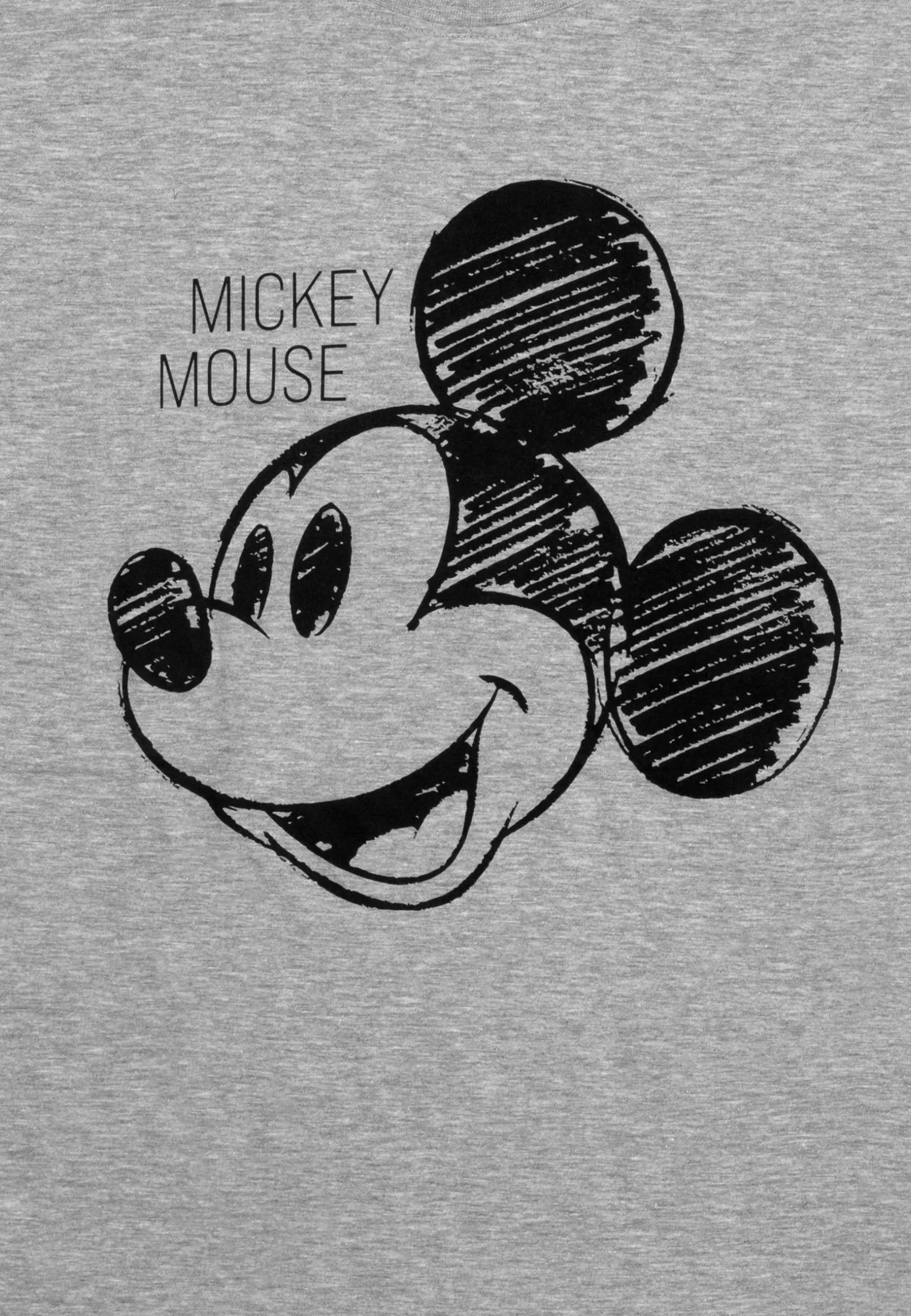 Piżama męska Disney Mickey Mouse - zestaw piżamy męskiej z krótkim rękawem, górna część z szortami, szaro-czarna