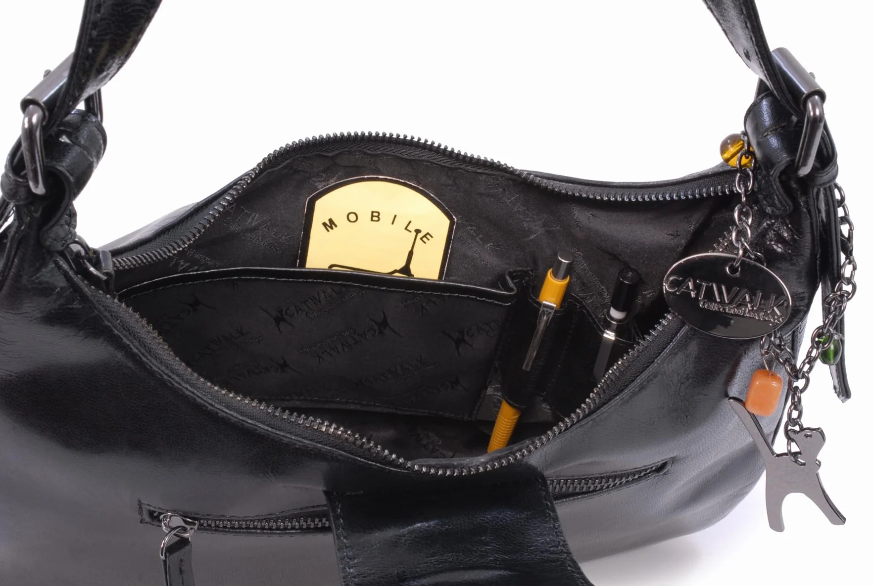 Catwalk Collection Handbags - Skórzana Torba na Ramię dla Kobiet - Średnia Torba Typu Tote - Torebka z Wieloma Przegródkami - Harlie