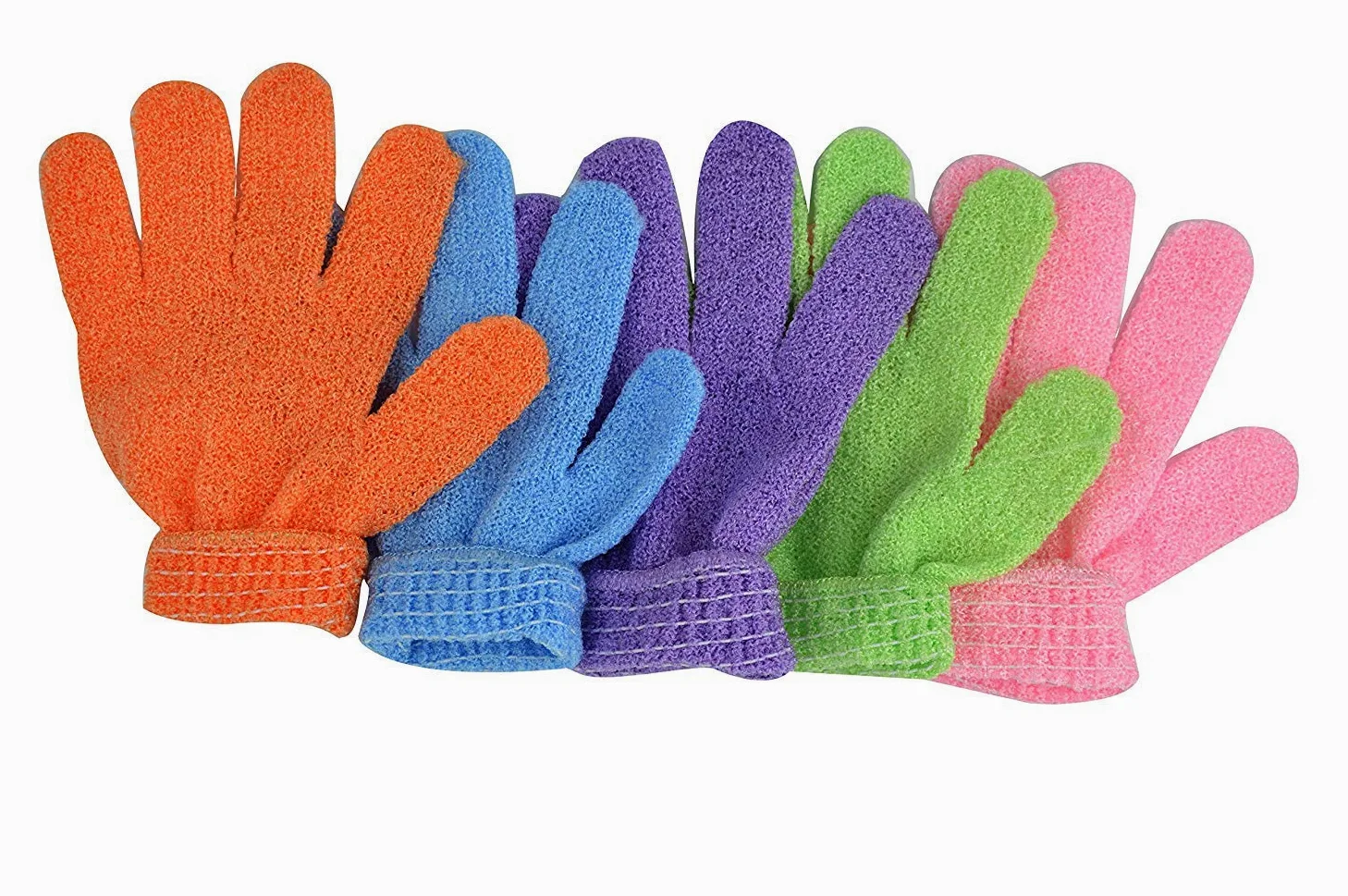 Rękawice złuszczające 5 par rękawic złuszczających, 10 szt. rękawic do mycia, rękawice kąpielowe, złuszczanie ciała, rękawice ręczne, akcesoria prysznicowe, używane do mydła i mycia ciała, sprawiają,