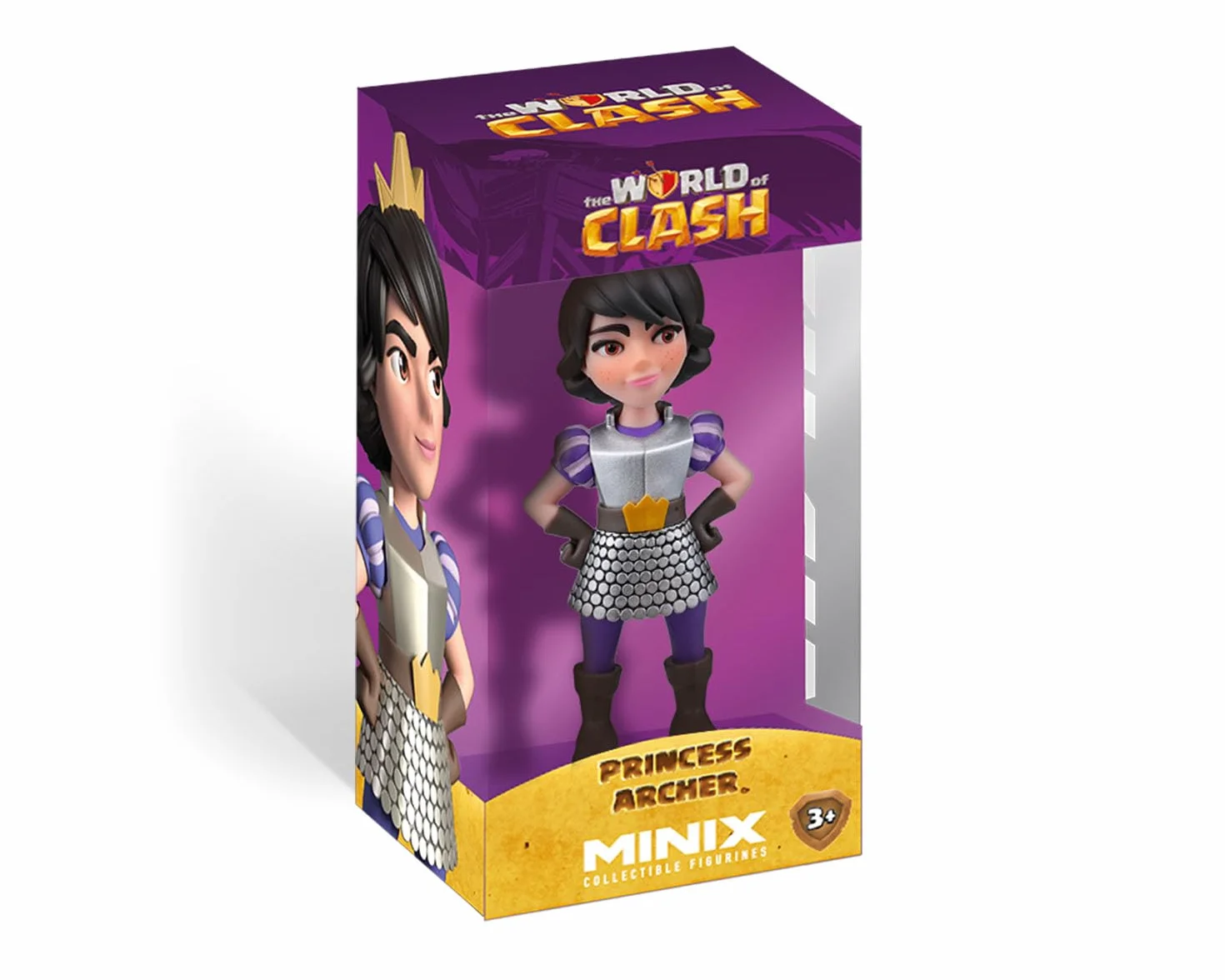 BANDAI MINIX Kolekcjonerskie figurki, figurka kolekcjonerska 12 cm, Clash Royale, księżniczka, przedmioty kolekcjonerskie, pomysł na prezent, zabawki dla dzieci i dorosłych, fani gier wideo (MN14064)