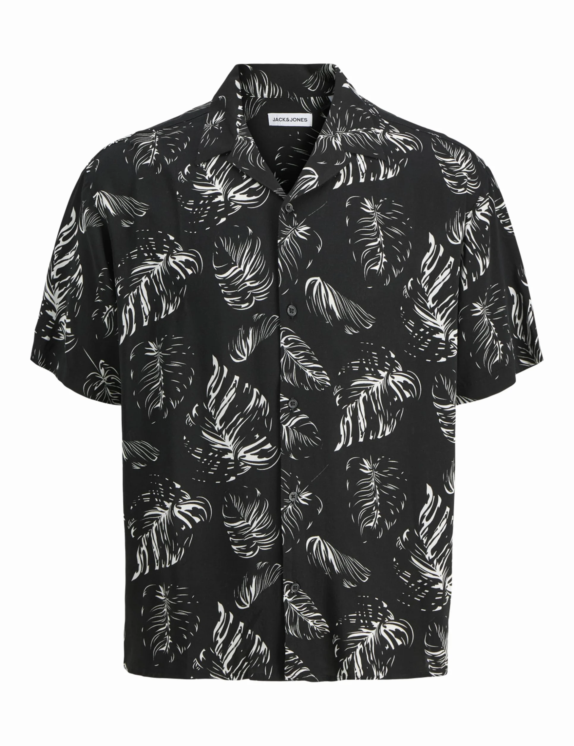 Jjrox AOP Resort Shirt SS, czarny, M