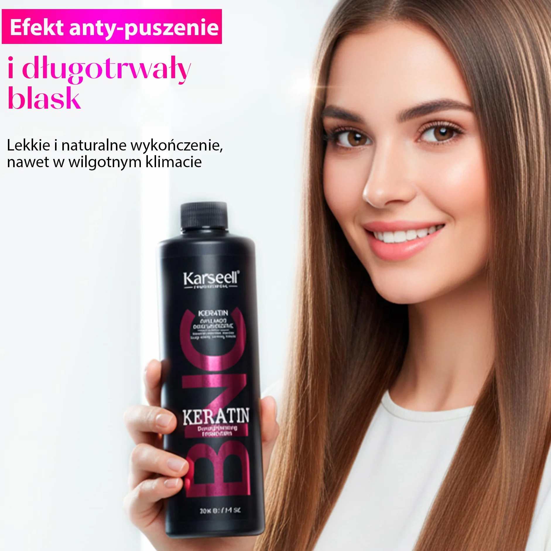 Karseell MACA CARE SYSTEM Keratyna Wygładzająca Bez Formaldehydu Suche Puszące Zniszczone Włosy Kolagen Biotyna Arganowy Odżywka Nawilżająca Blask Regeneracja Antypuszenie Codzienne Stosowanie Domowe