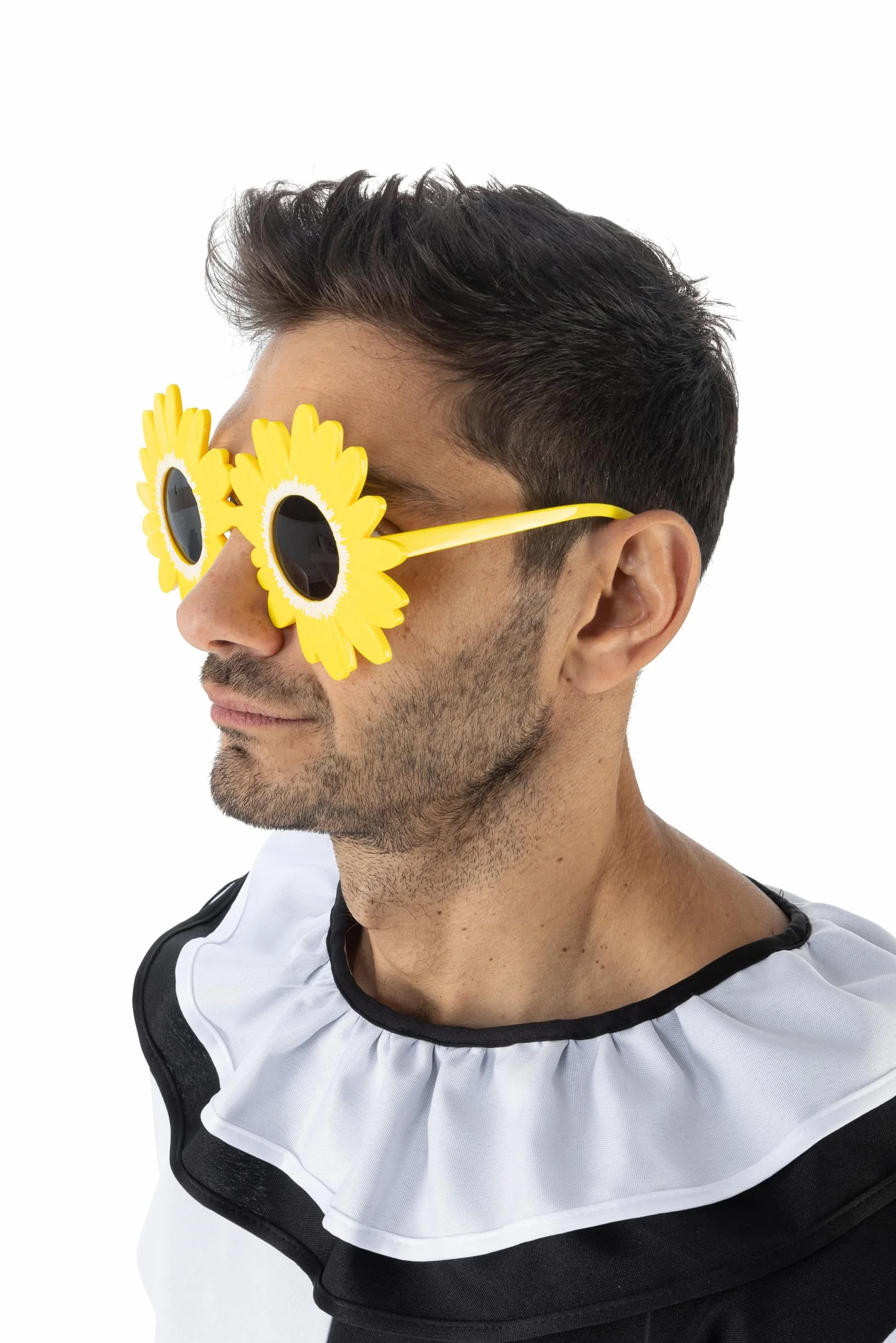 Chaks - okulary Terrifier Flowers, oficjalne okulary imprezowe, żółte z czarnymi szkłami, na karnawał, festiwal, kostiumy horrorowe
