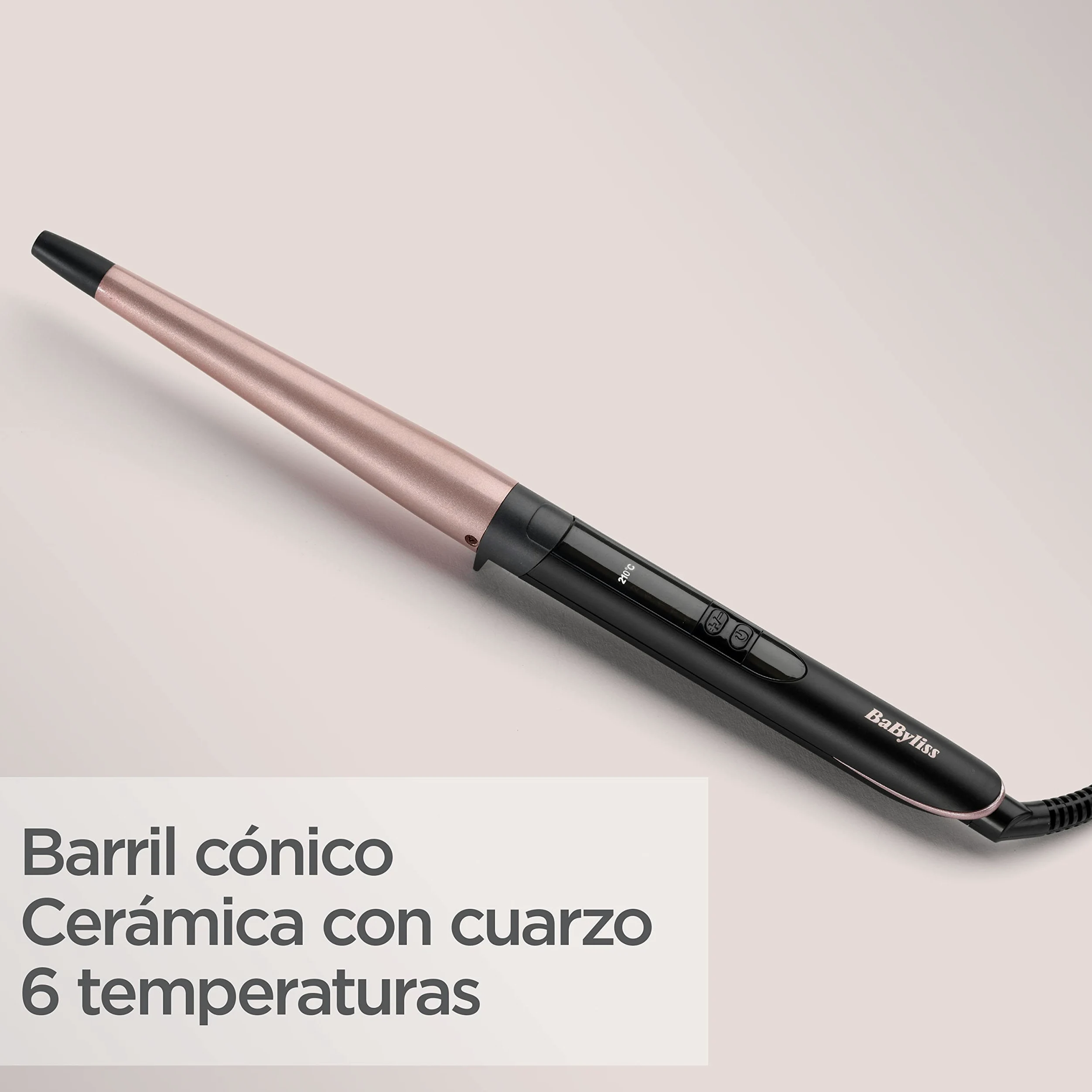 BaByliss Rose Quartz Conical Wand C454E lokówka ceramiczna 13-25 mm 160-210°C