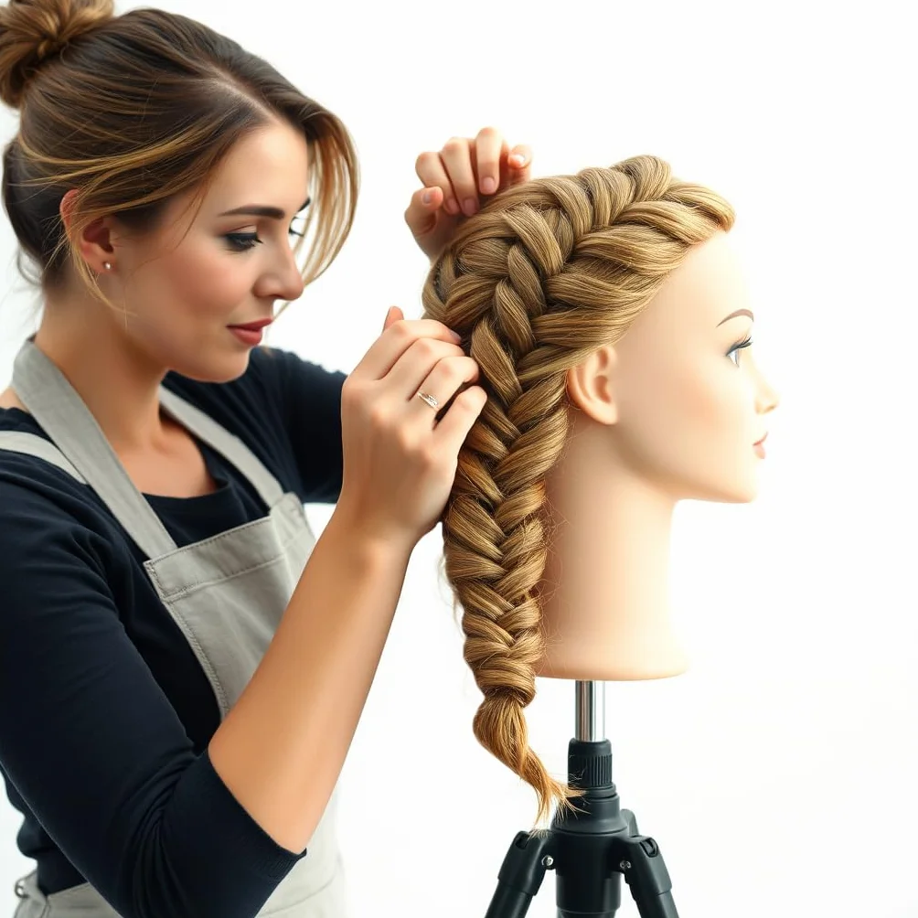 ILSA Główka fryzjerska treningowa 60cm zestaw M do czesania włosów