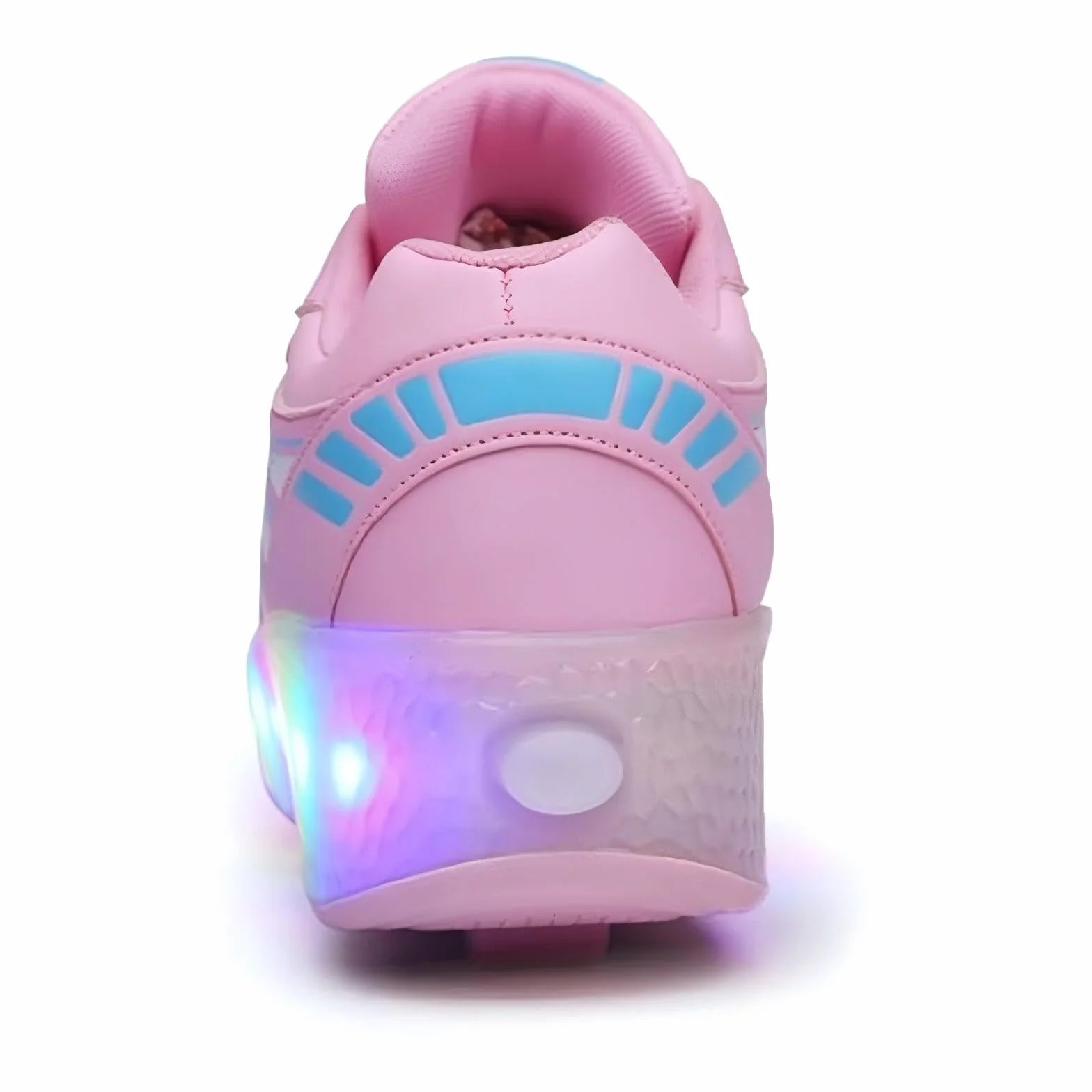 Dziecięce buty z kółkami podświetlane LED Sneakersy z akumulatorem USB Podwójne koło Outdoor Skateboard