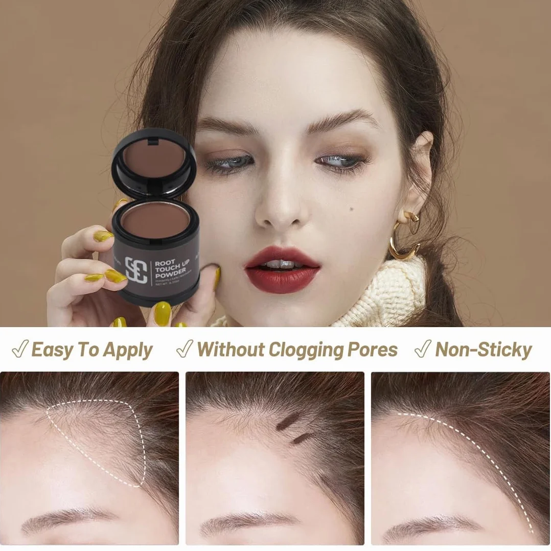 SOVONCARE Proszek do włosów natychmiast linia włosów Shadow Grey pokrycie włosów puder do korzenia włosów (ciemny blond, 4 g (1 opakowanie)