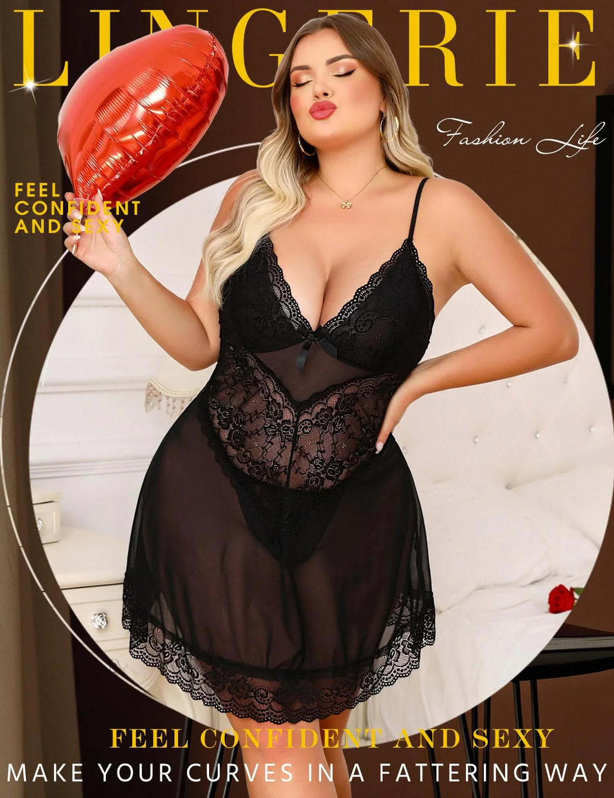 Niwicee Seksowna bielizna dla kobiet Babydoll z siateczką koronkowa koszula nocna z dekoltem w serek seksowna koszula nocna z stringami G-String 2-częściowy zestaw damski duży rozmiar mini sukienka