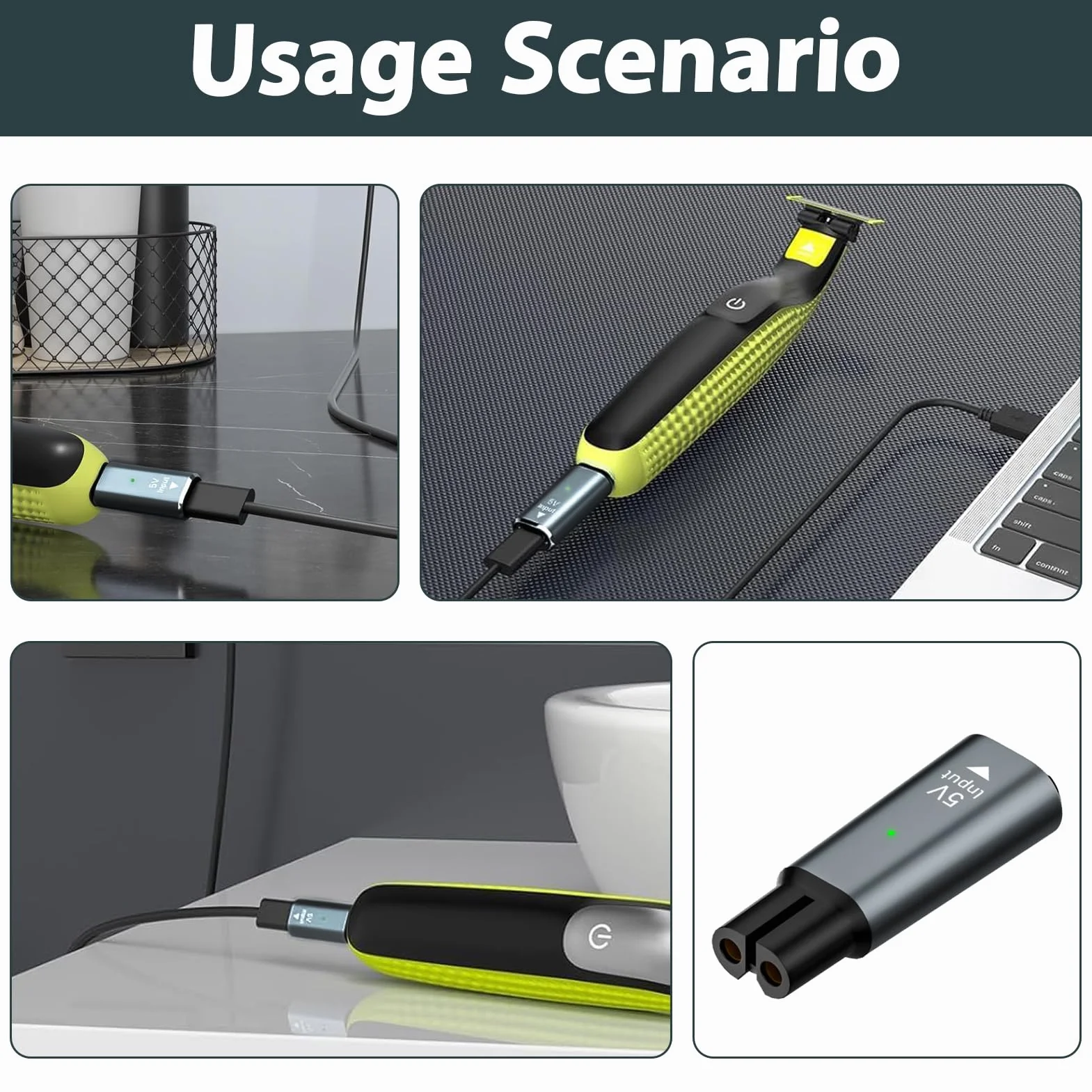 Adapter ładowarki USB-C QP2734 QP2724 QP2824 QP2834 QP4631 MG5910 MG7910 MG9510 QP1924 QP1324 7000 9000 Series do maszynki do golenia