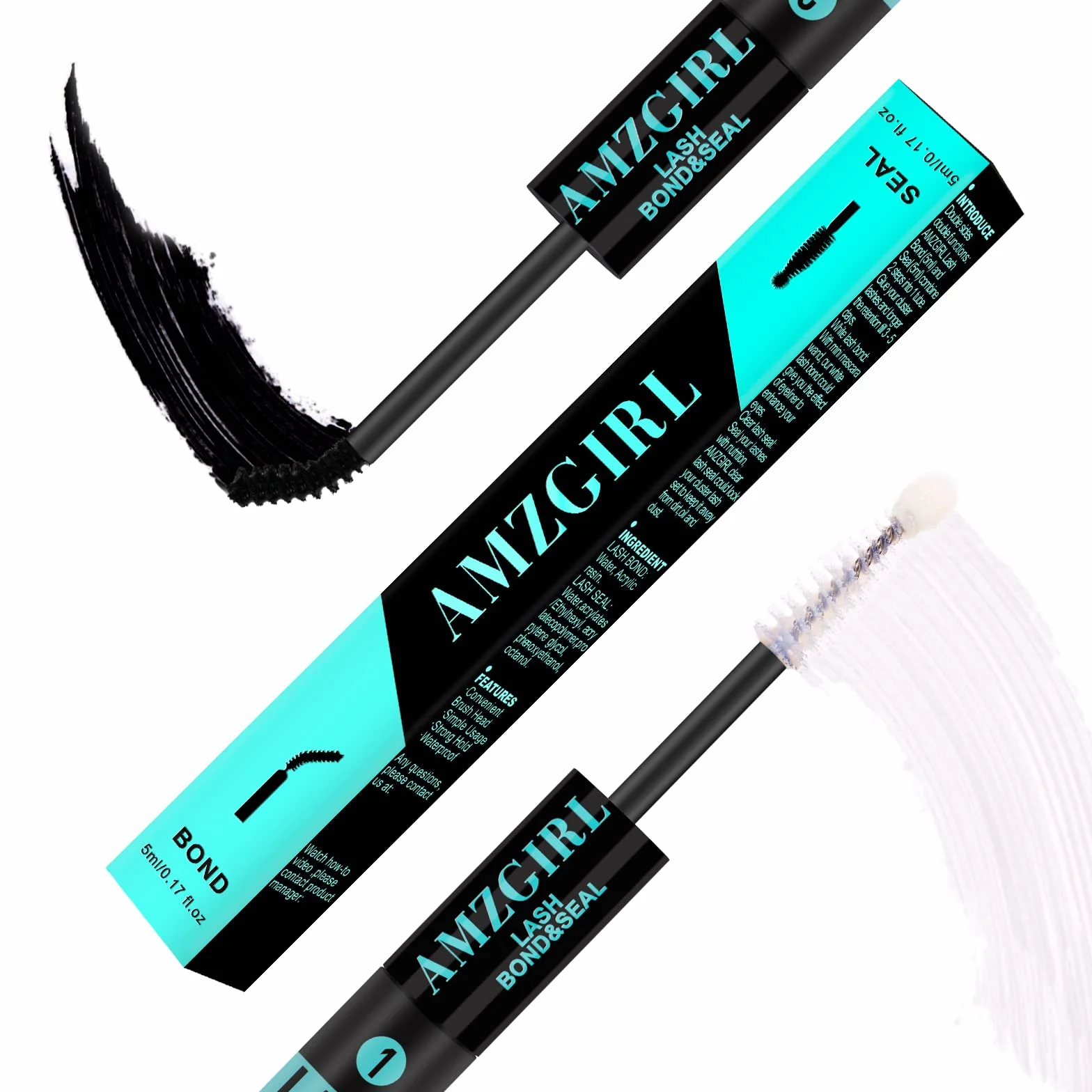 Lash Bond and Seal House of Lash Clusters rzęsa 10 ml, długotrwały 72 godziny, czarny DIY