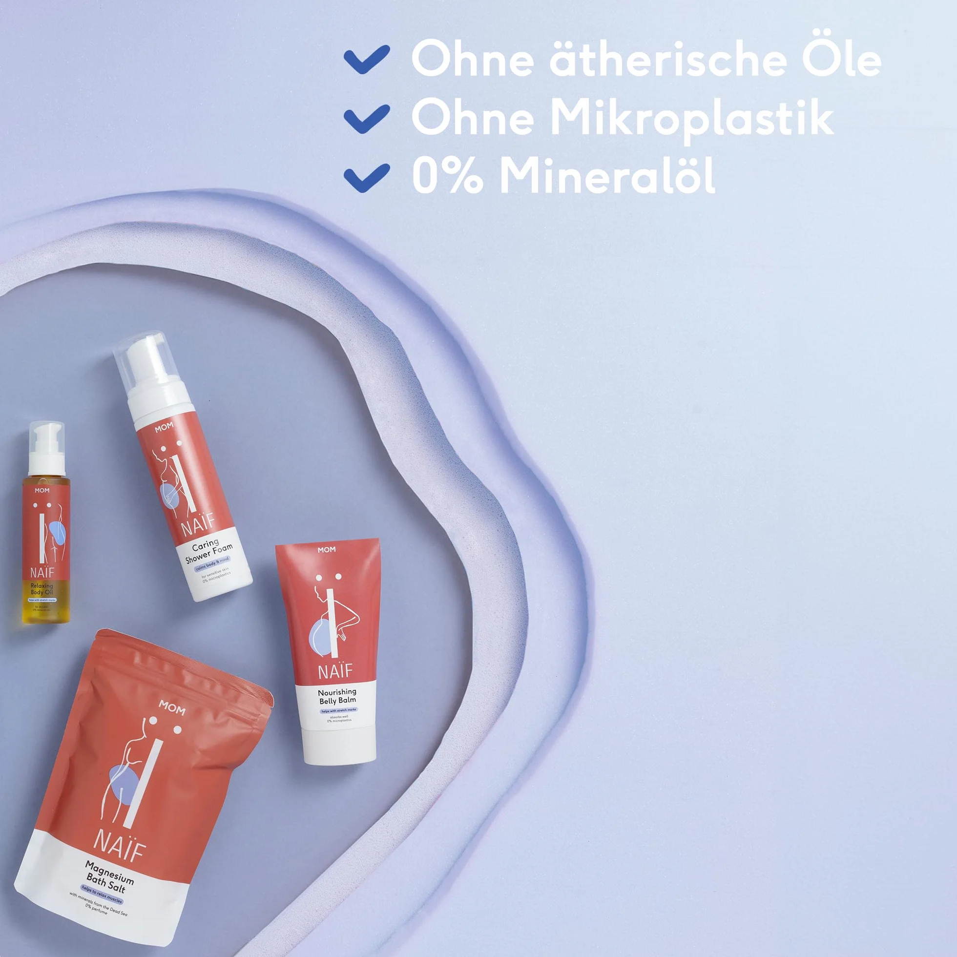 Naiwny - Odżywczy balsam na brzuch - dla kobiet w ciąży - bez mikroplastiku i oleju mineralnego, 75 ml