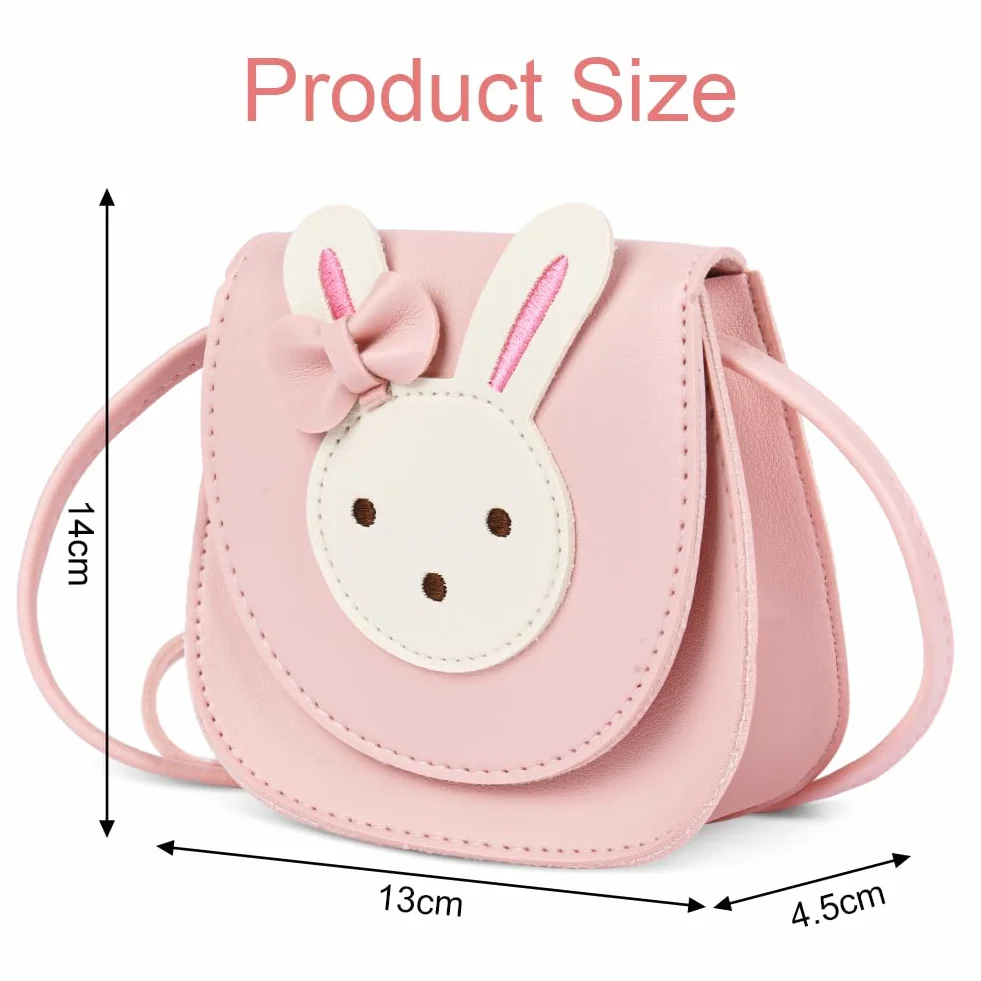 Ainiv Dziewczęca Torba Crossbody z Kokardą, Mała Torebka na Ramię, Mała Torebka Z Klapką, PU Torba Crossbody dla Dziewczynek, Dzieci, Maluchów, Nastolatków