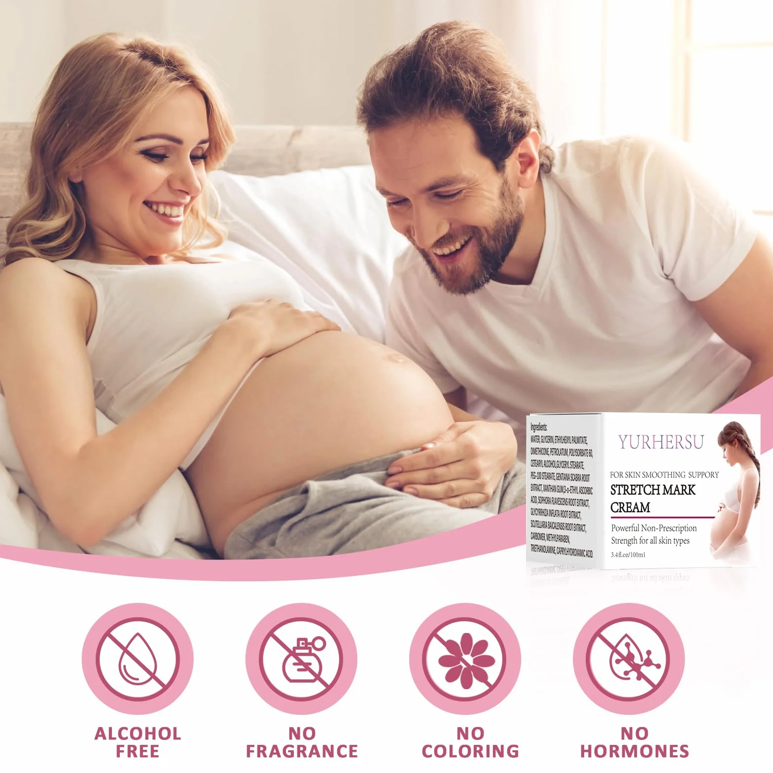 100 g krem dla kobiet w ciąży, masło do ciała, pielęgnujące masło do ciała przeciw rozstępom brzucha, krem zapobiegający rozstępom