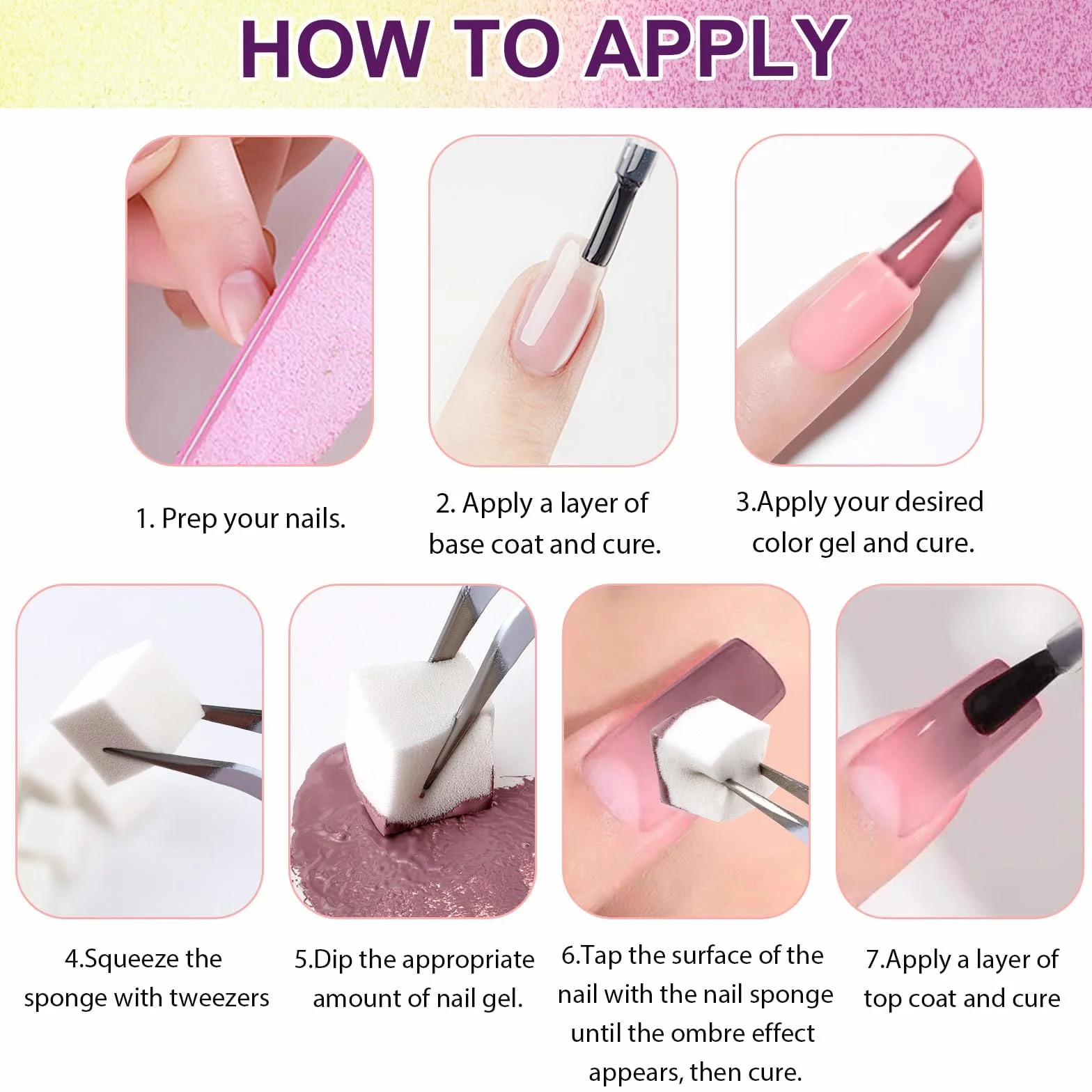 Żel do malowania gradientowego, 12 kolorów ombre żelowy lakier do paznokci ombre, paznokcie aura, francuski manicure, DIY, sztuka paznokci, paleta C