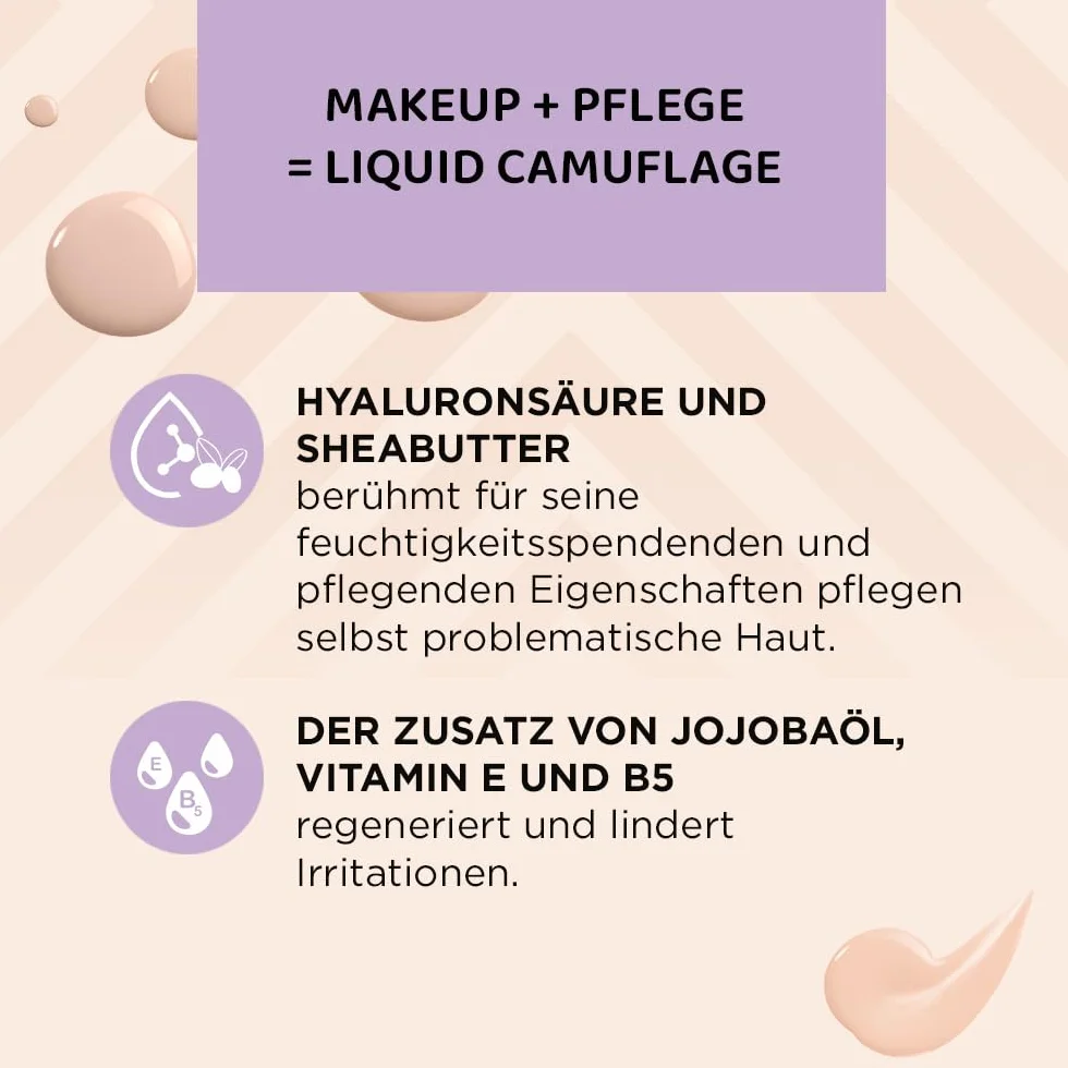 Eveline Cosmetics Liquid Camouflage wodoszczelny korektor z kwasem hialuronowym – nr 02 | Nowa edycja Liquid Camouflage zapewnia nieskazitelne krycie i korzyści pielęgnacyjne skóry