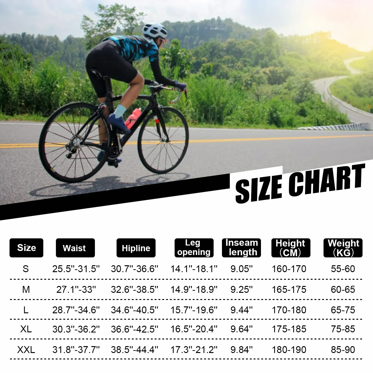 NuCamper Męskie 4D Spodenki Rowerowe Wkładką Żelową, Padded For Cycling, Oddychającą, Elastyczne, Szybkoschnące, Antypoślizgową Nogawką, Kolarstwo Górskie, Rower Sportowy, Na Świeżym Powietrzu
