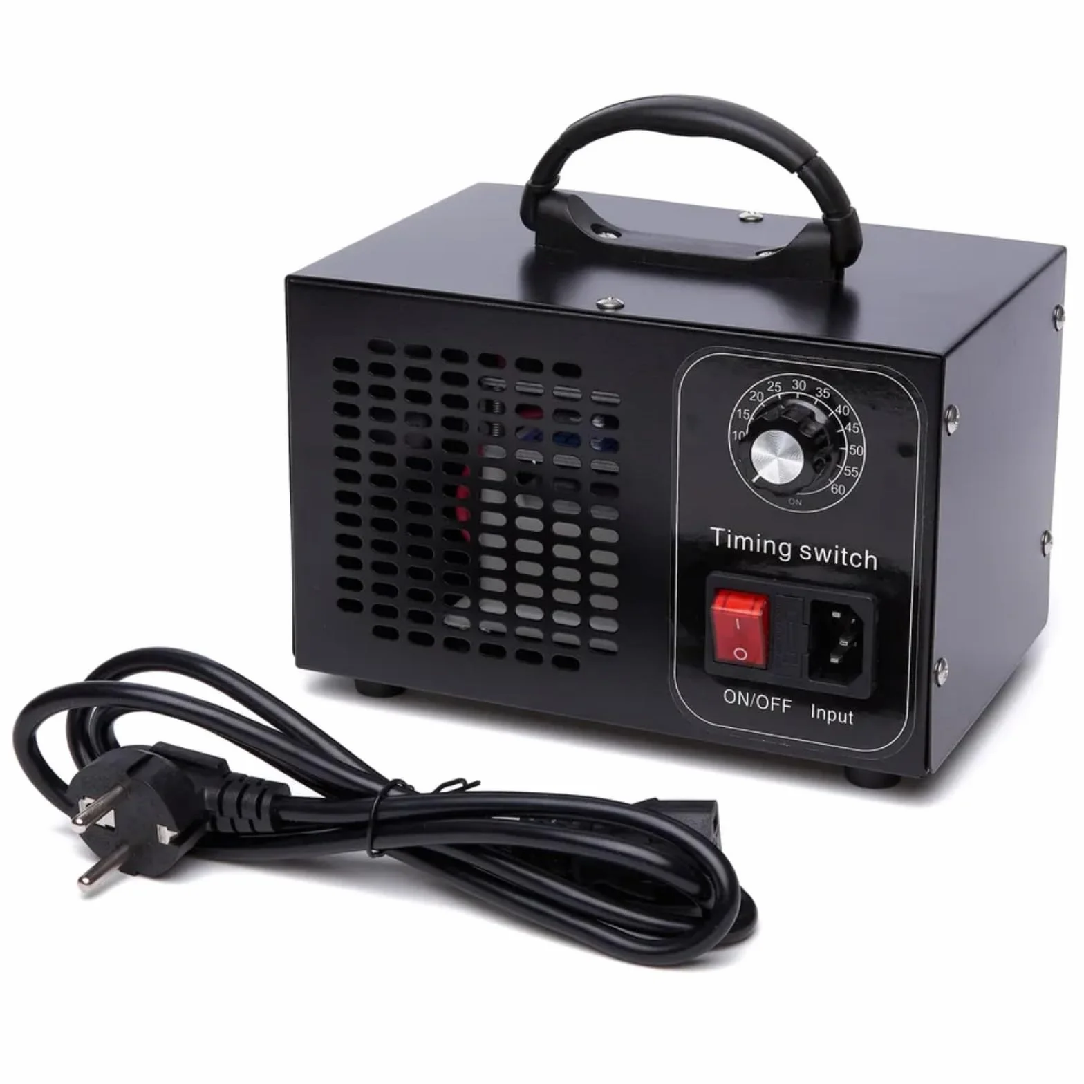 Generator ozonu 60 000 mg/h, ozonator O3, oczyszczacz powietrza z timerem do 60 min, do dezynfekcji klimatu, do samochodu, kolor czarny