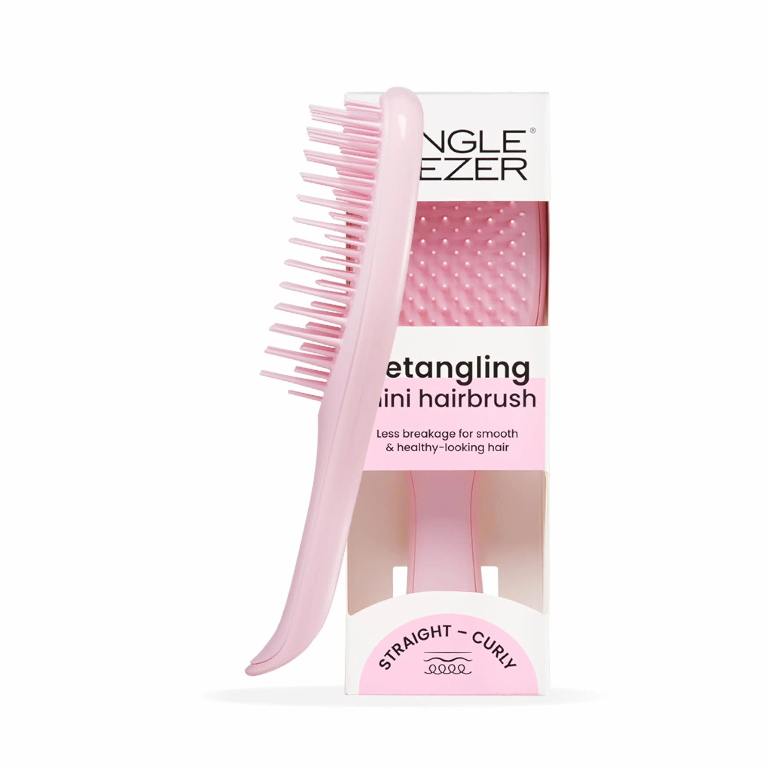Tangle Teezer Mini Ultimate Detangler - do włosów mokrych i suchych - szczotka do rozczesywania do wszystkich rodzajów włosów - idealna szczotka dla dzieci i w podróży - Milenijny róż