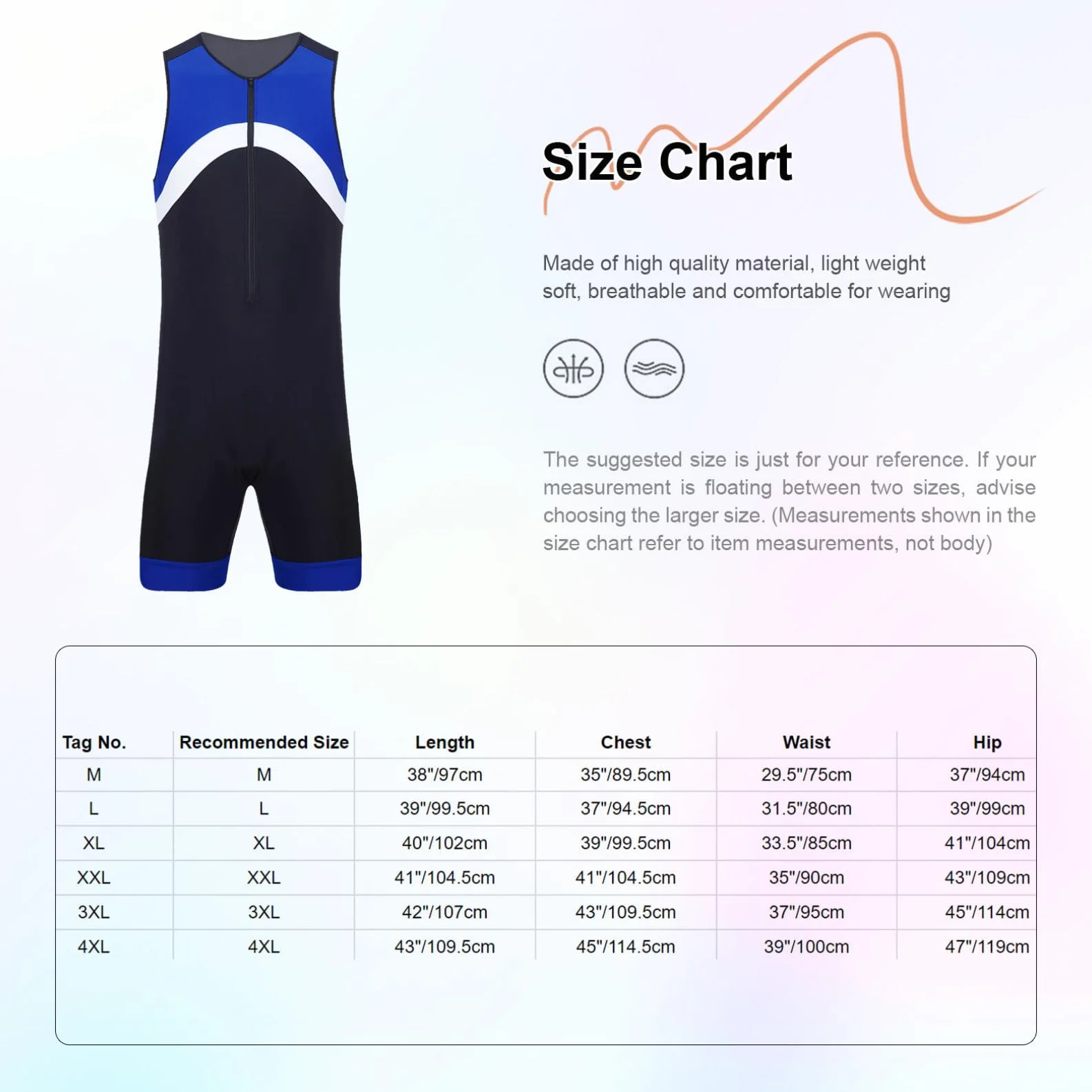 ranrann Męski strój kąpielowy jednoczęściowy kombinezon pływacki Surfing Plaża Basen Swimwear M-3XL, Typ F Granatowy, XXL
