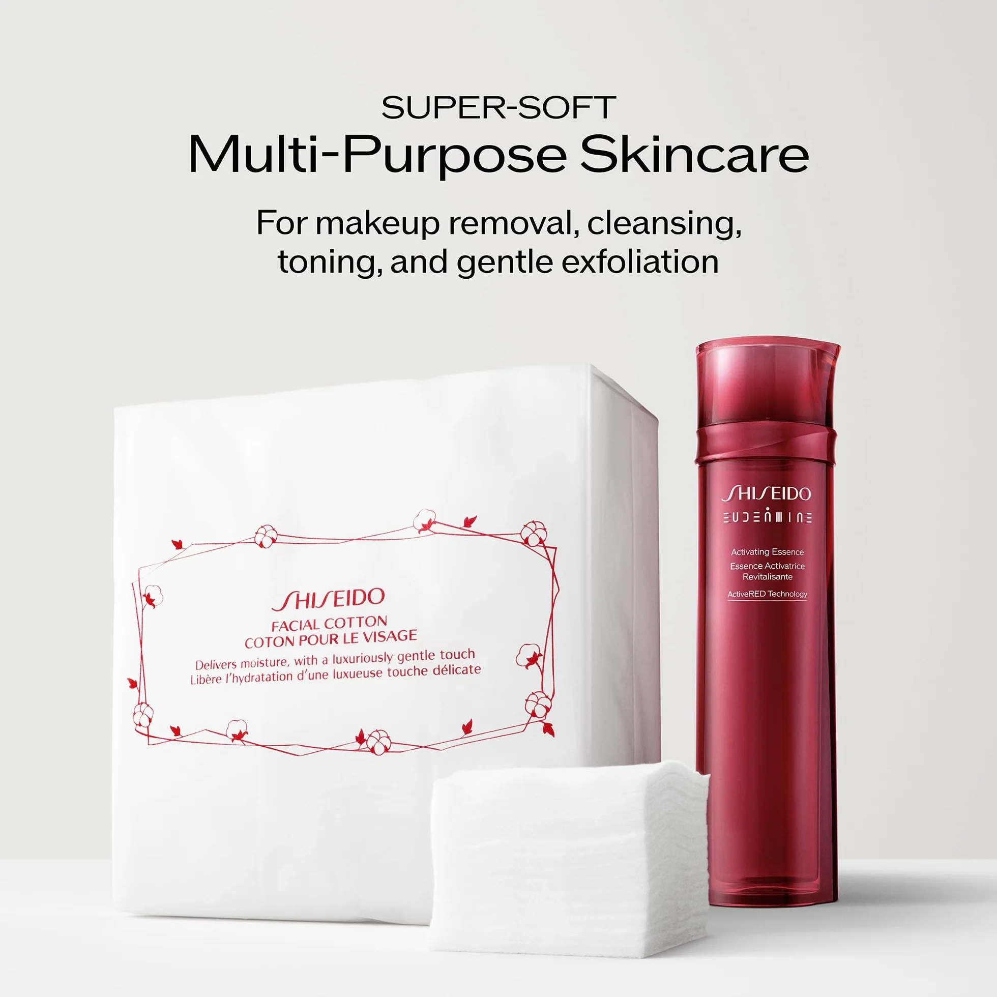 Shiseido 729238722026 Płatki Kosmetyczne, Biały, 165 sztuk
