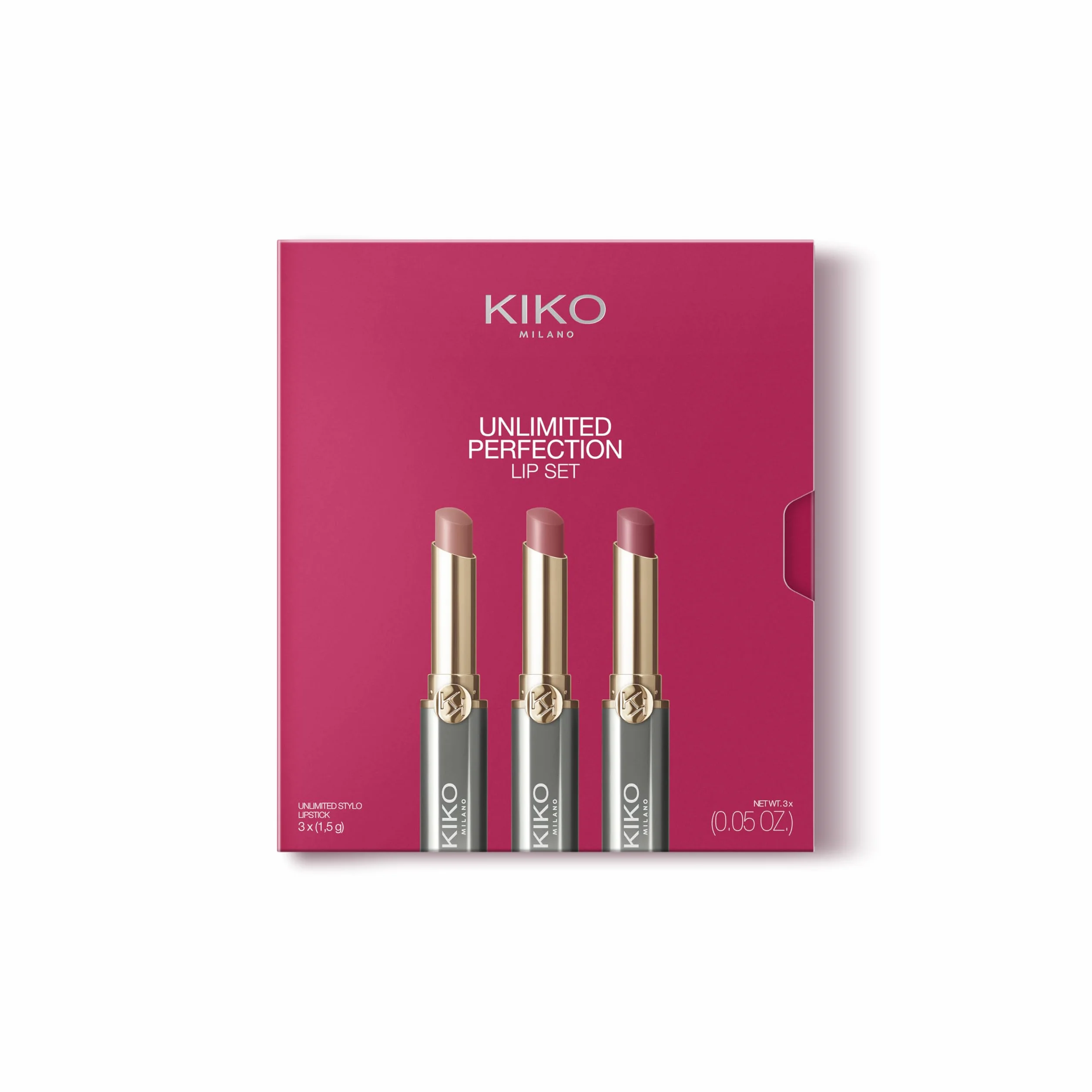 KIKO Milano Unlimited Perfection Lip Set 01, Zestaw 3 Pomadek