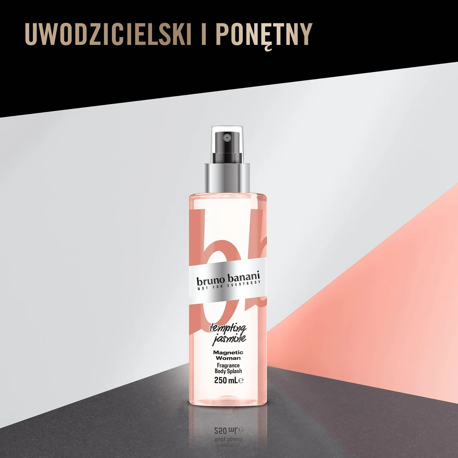 bruno banani Magnetic Woman - Body Splash - Amber Gourmand perfumy damskie - 1 opakowanie (1x 250 ml)