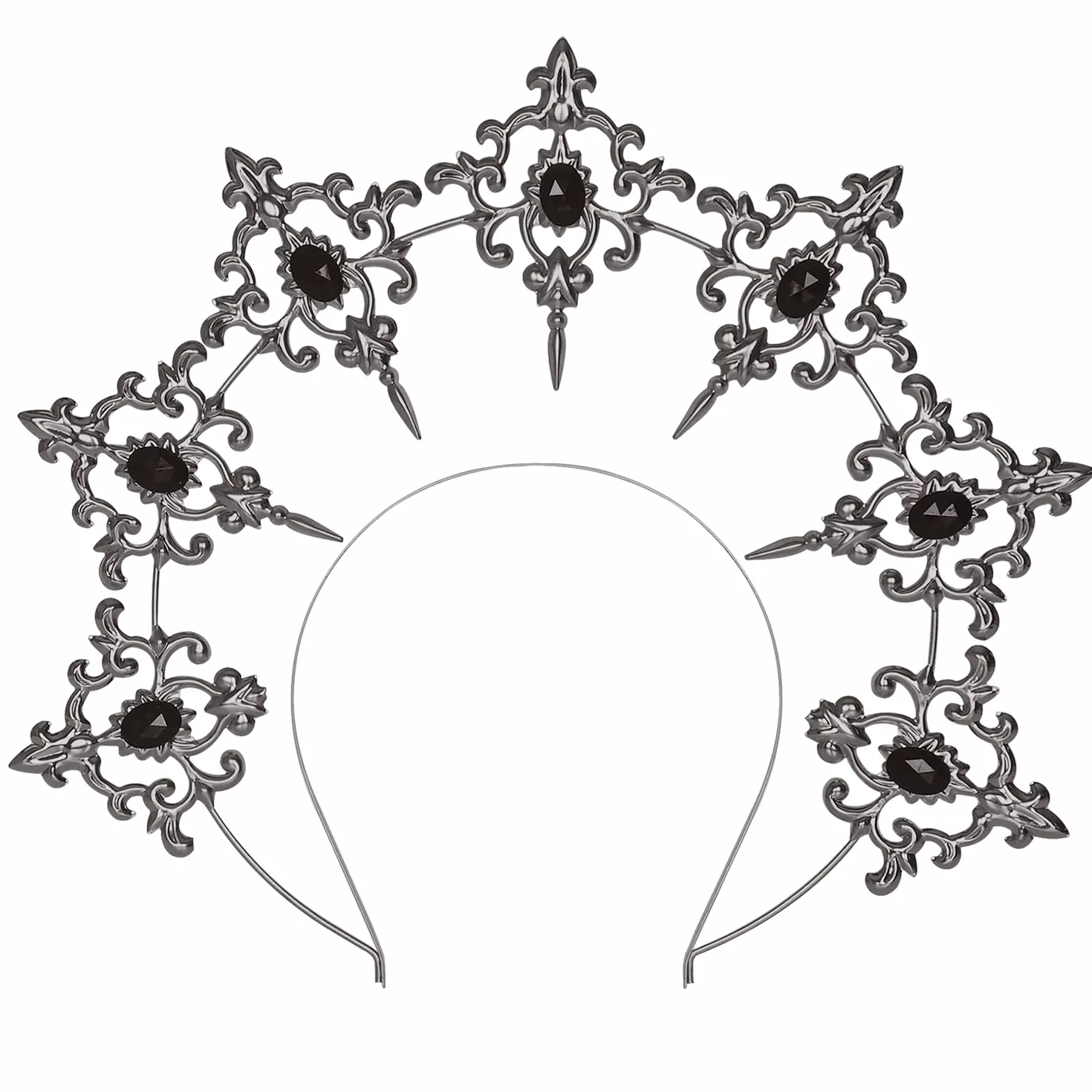 keland Halo Crown grecka nakrycie głowy barokowa maryja opaska na głowę nakrycie głowy