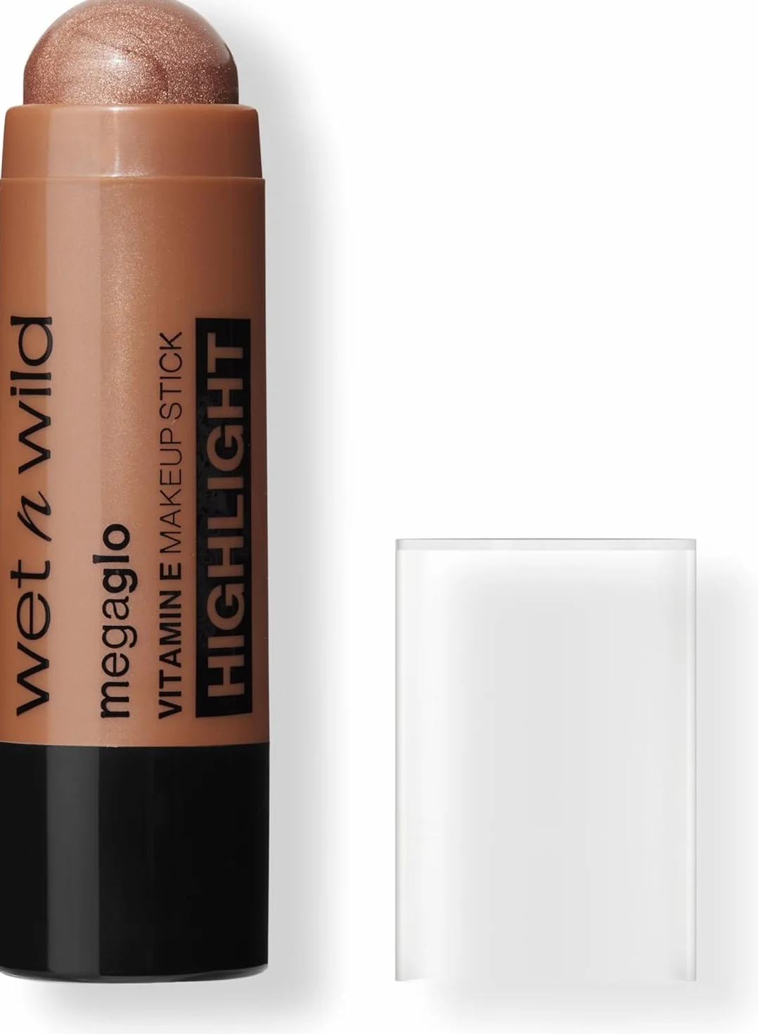 Wet n Wild, Mega Glo Vitamin E Makeup Stick, Wielofunkcyjny Rozświetlacz i Bronzer w Sztyfcie do Oczu, Policzków i Ust, z Formułą Umożliwiającą Budowanie i Rozcieranie, Desert Sands