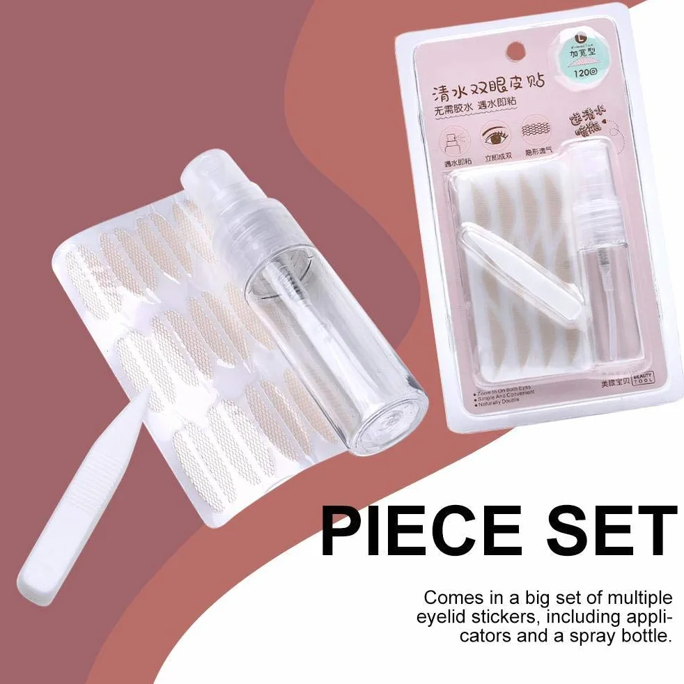 Wodoodporne Naklejki do Powiek Double Eyelid Tape, Invisible Lift Strips, 120 szt