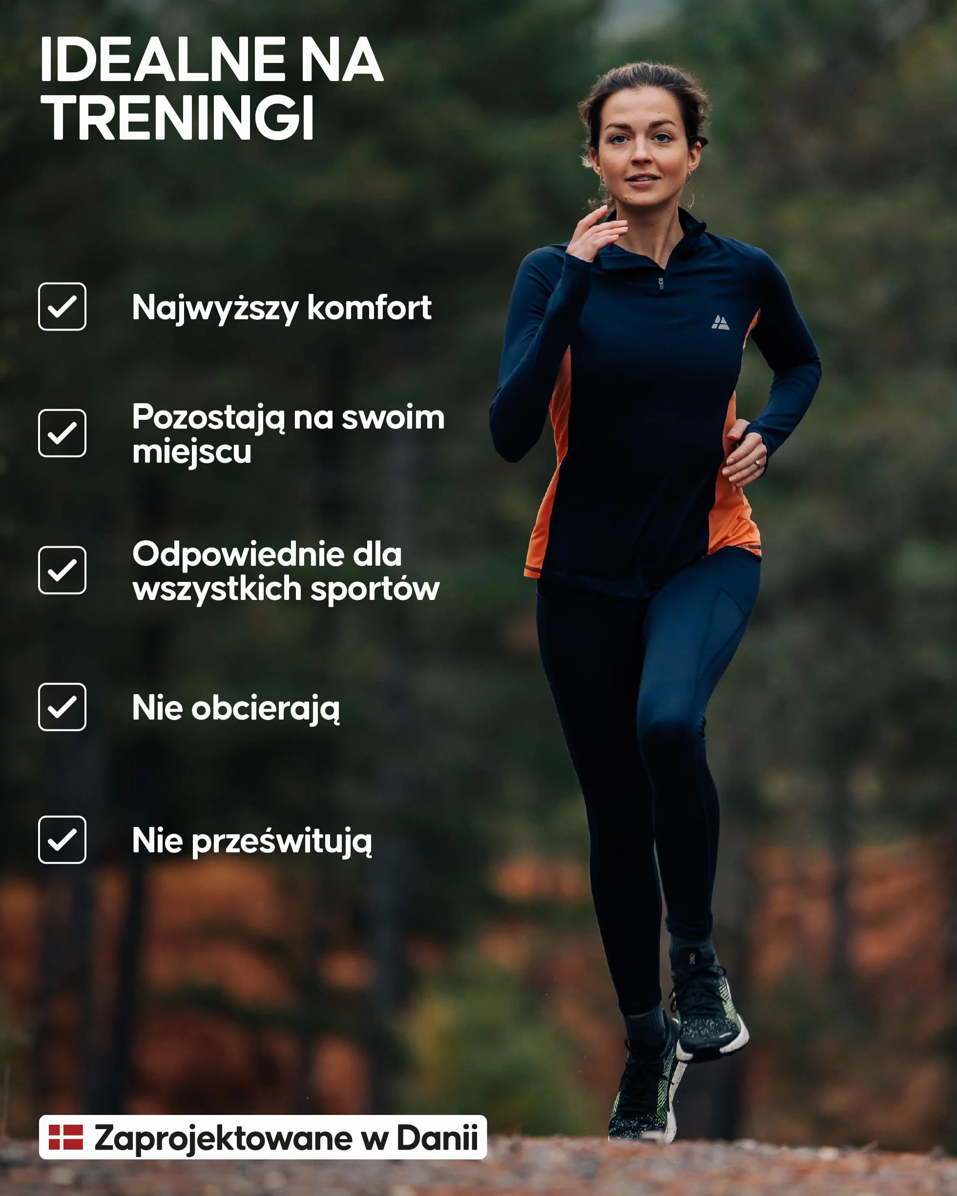 DANISH ENDURANCE Damskie Legginsy Treningowe z Kieszeniami, Rozciągliwe Getry na Siłownię z Wysokim Stanem