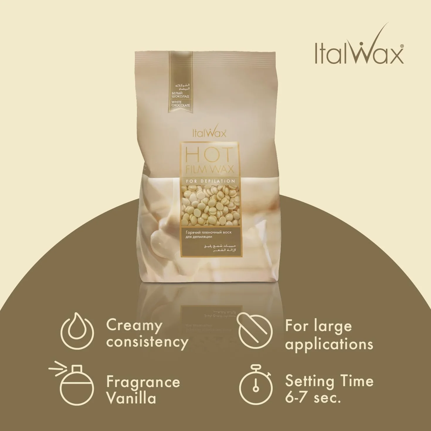 Italwax Płyn twardy wosk biały czekoladowy 1 kg
