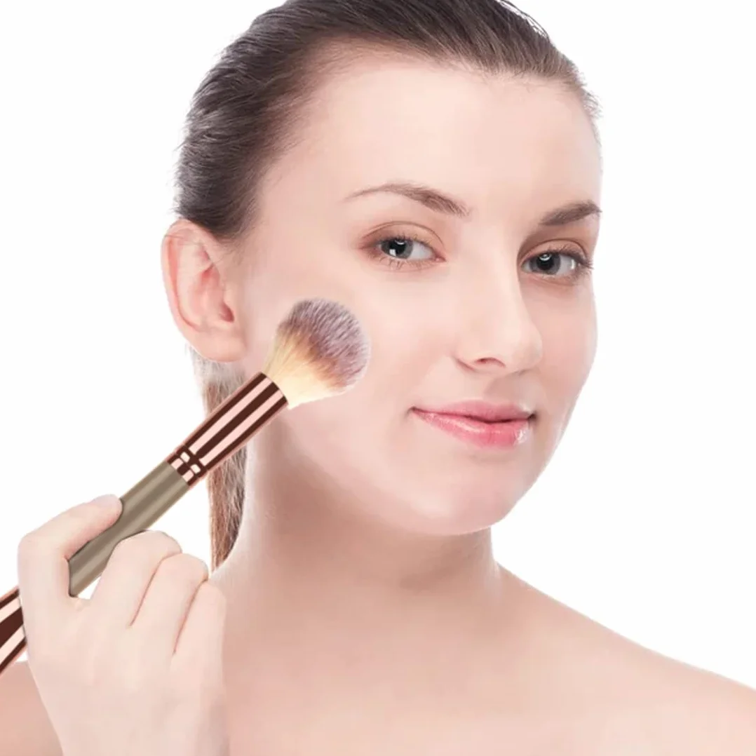 LEEQ Magiczny pędzel do twarzy Bronzer 2 szt. Uniwersalny pędzel do makijażu do różu, brązu, pudru