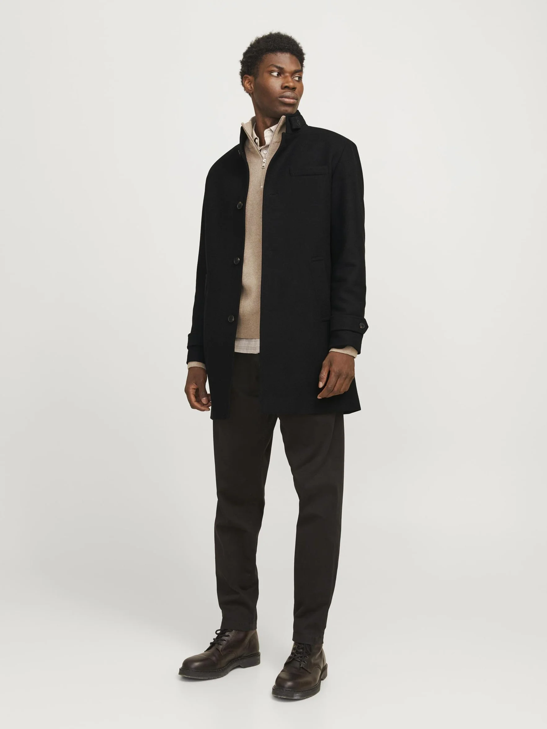 JACK & JONES Płaszcz wełniany Mężczyźni Jjemelton Wool Coat Sn
