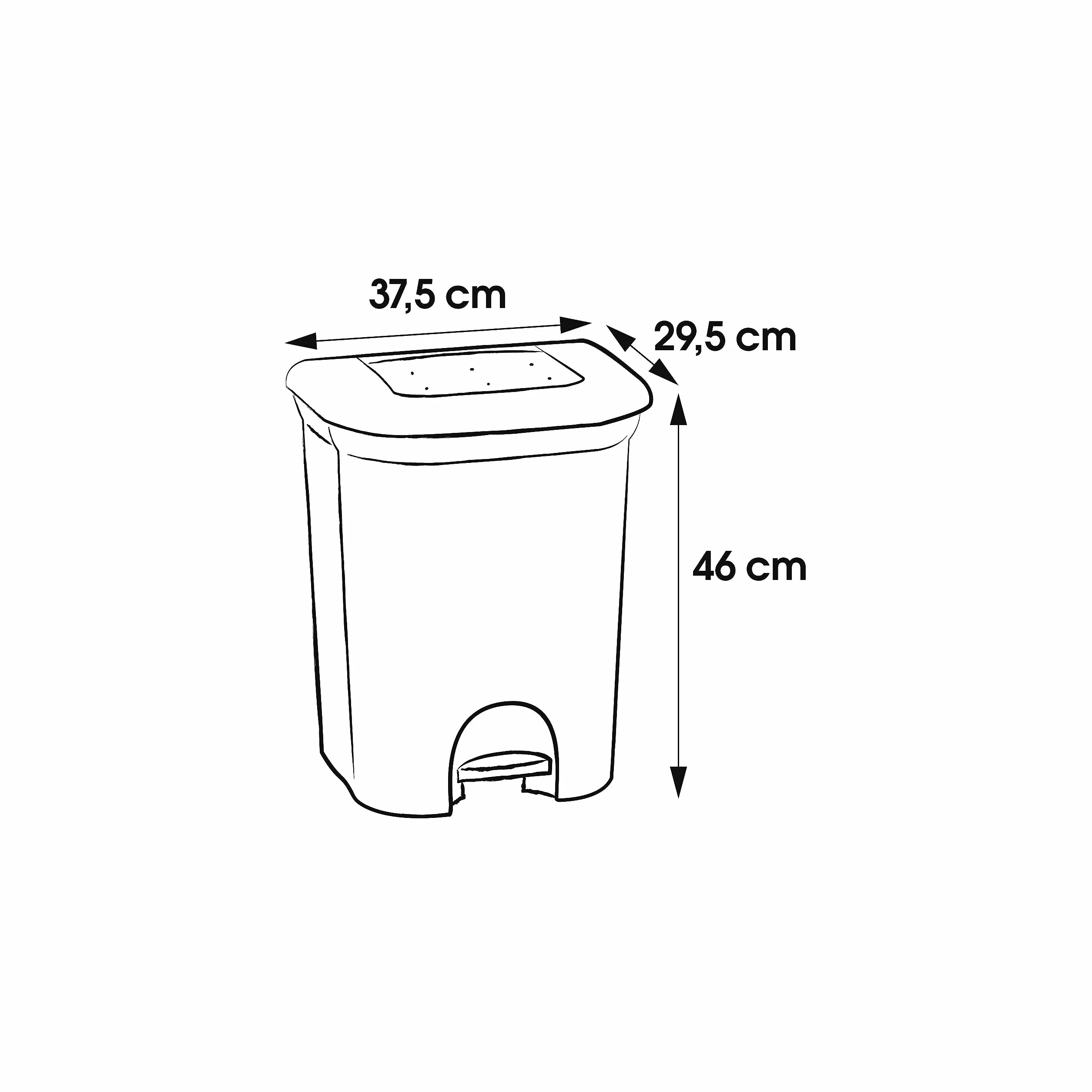 keeeper Podwójny kosz na śmieci z pedałem, 2x 11 l, Torge, Srebrny