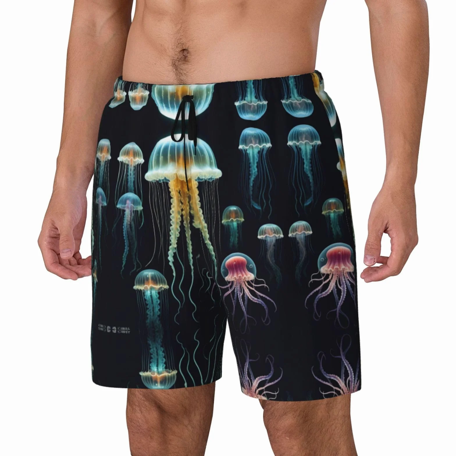 Meduza ocean nadruk męskie hawajskie szorty szybkoschnące kąpielówki surfing plaża wakacje letnia aktywność