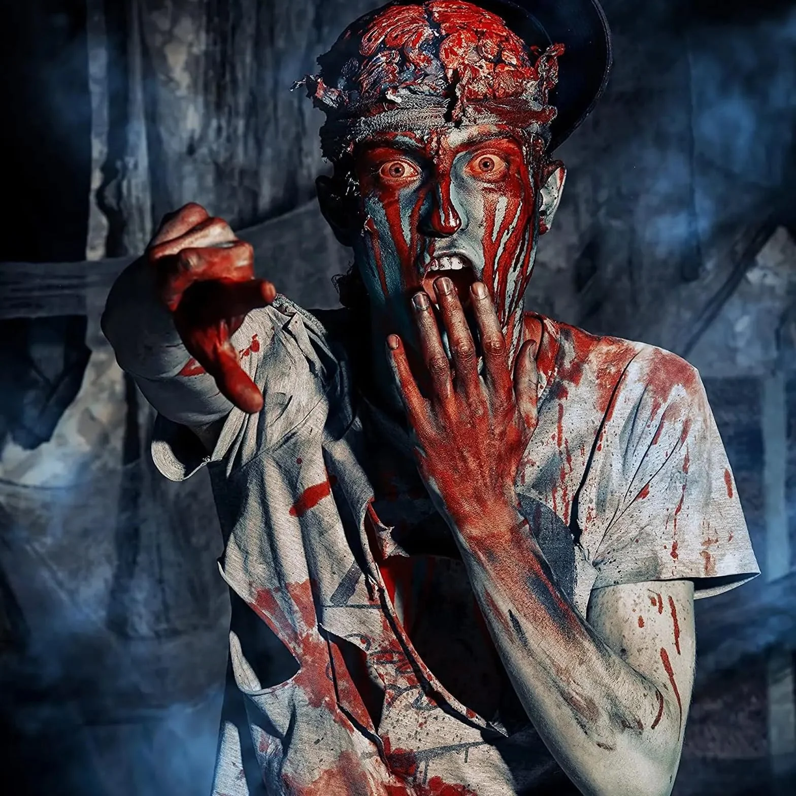Halloween sztuczna krew 60 ml, 2 sztuki fałszywej krwi, film krew, krew wampira. Krew zombie, na karnawał, film, teatr, psoty, symulowane rany (zmywalne i bezpieczne)