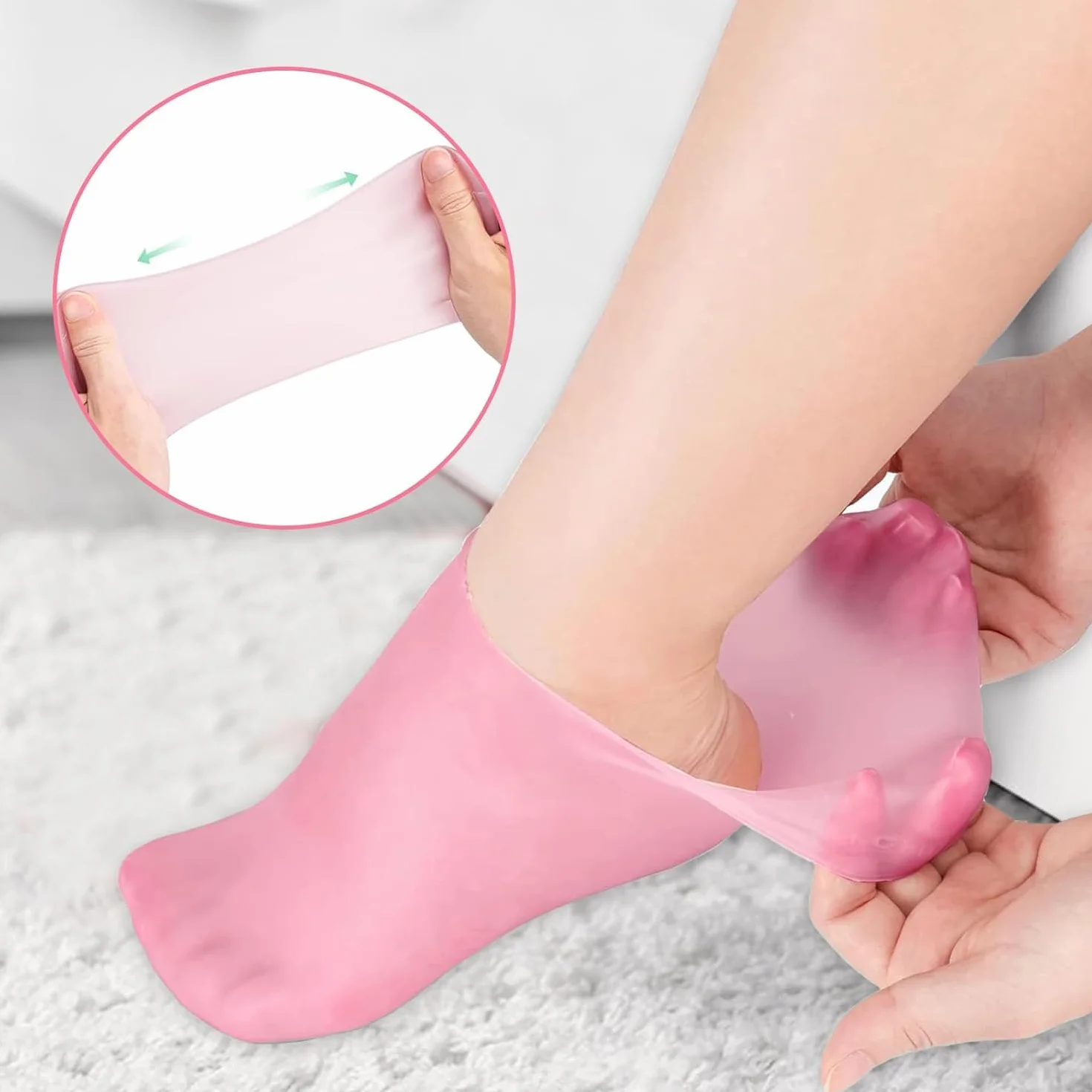 3 pary skarpet nawilżających, silikonowe skarpetki na stopy, silikonowe skarpetki do pedicure, popękane i suche żelowe skarpety, peeling do naprawy suchych stóp