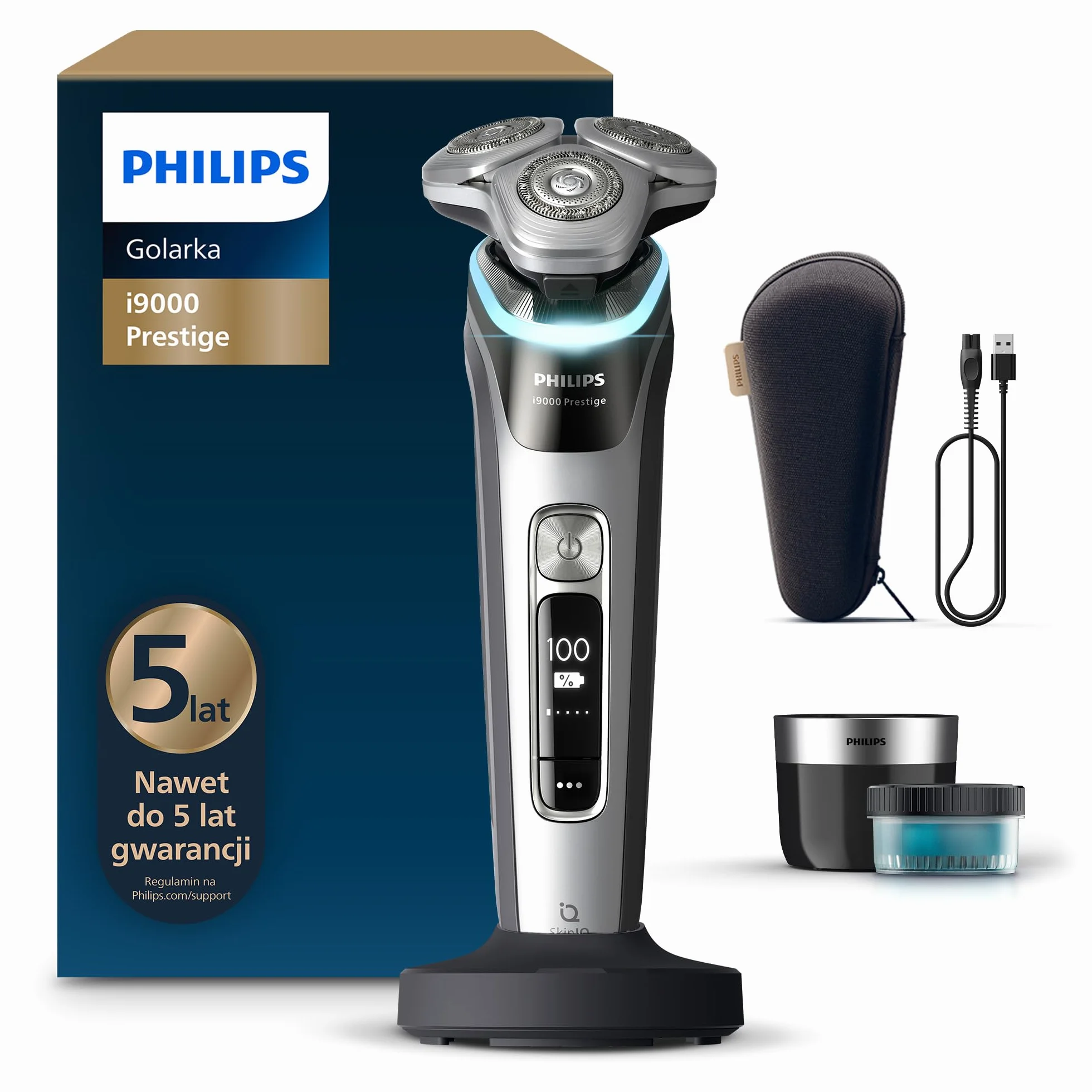 Philips Shaver i9000 Prestige golarka elektryczna Skin IQ Triple Lift Cut SteelPrecision 360º XP9205/30