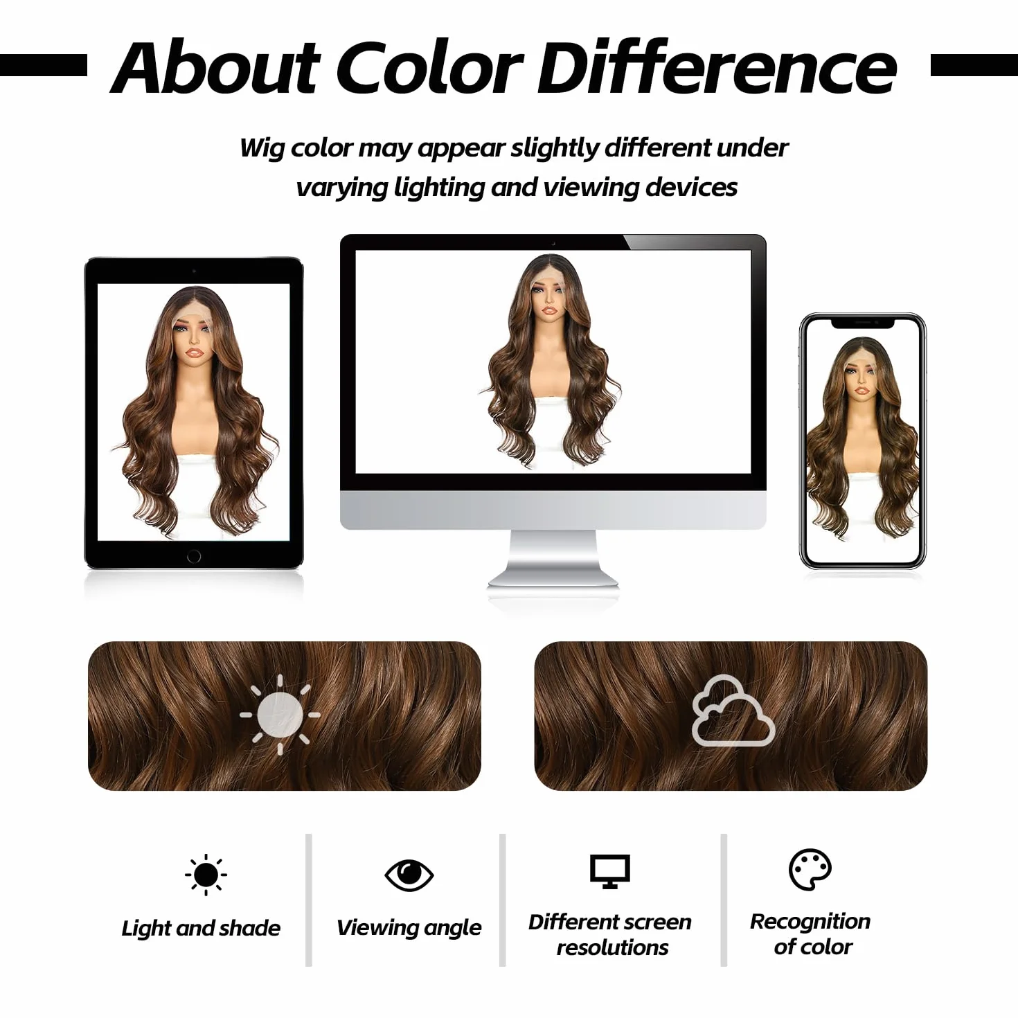 Sapphirewigs Brązowa koronkowa peruka z przodu 13x4 syntetyczna fala balejaż