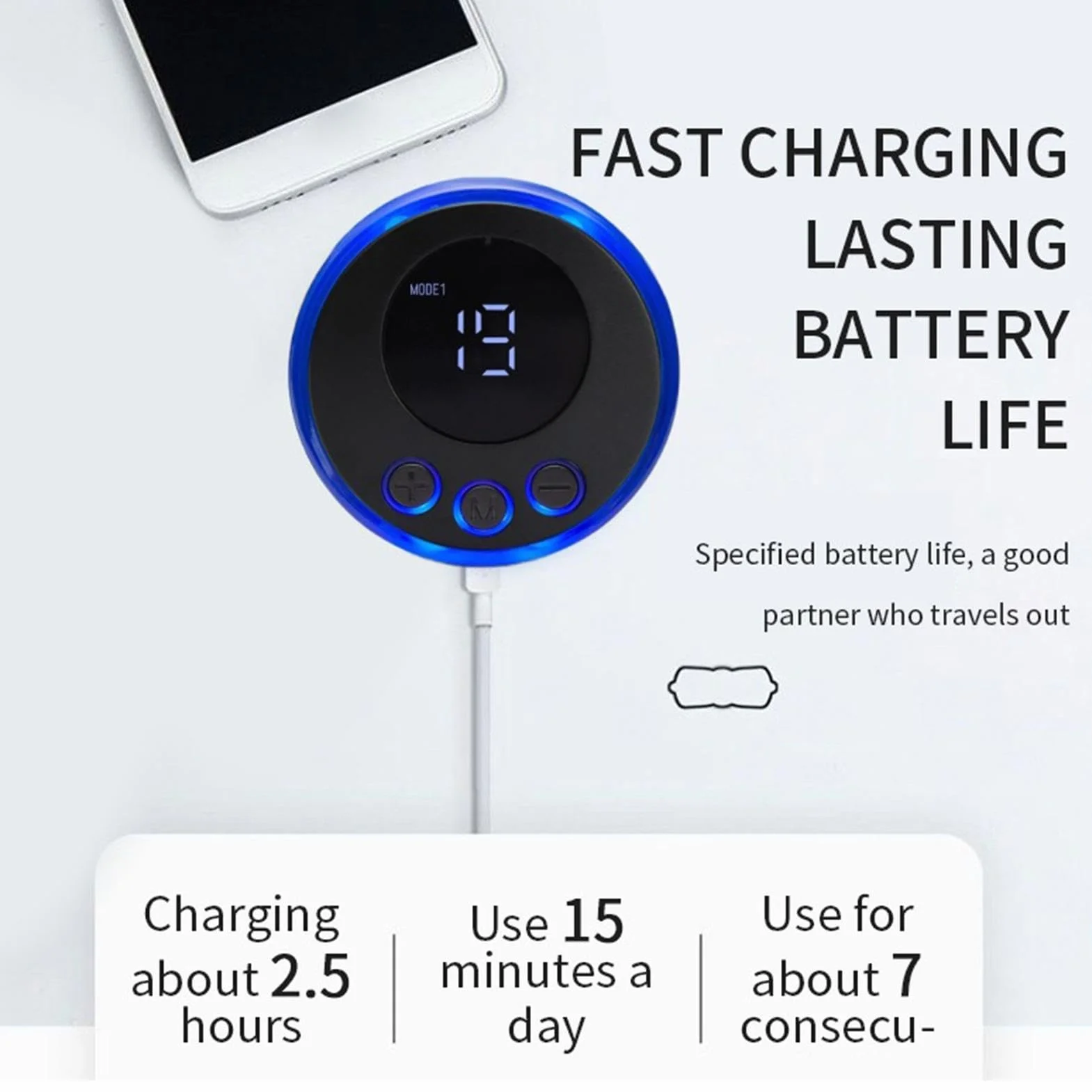Urządzenie EMS do Twarzy Mikroprądowy Liftingujący 8 Trybów Bateria 200 mAh