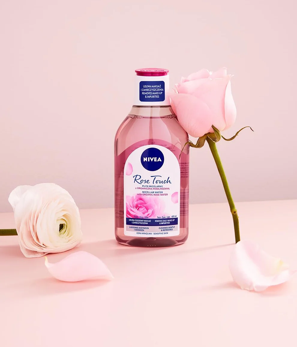 NIVEA Rose Touch Płyn micelarny z organiczną wodą różaną do cery wrażliwej 400 ml