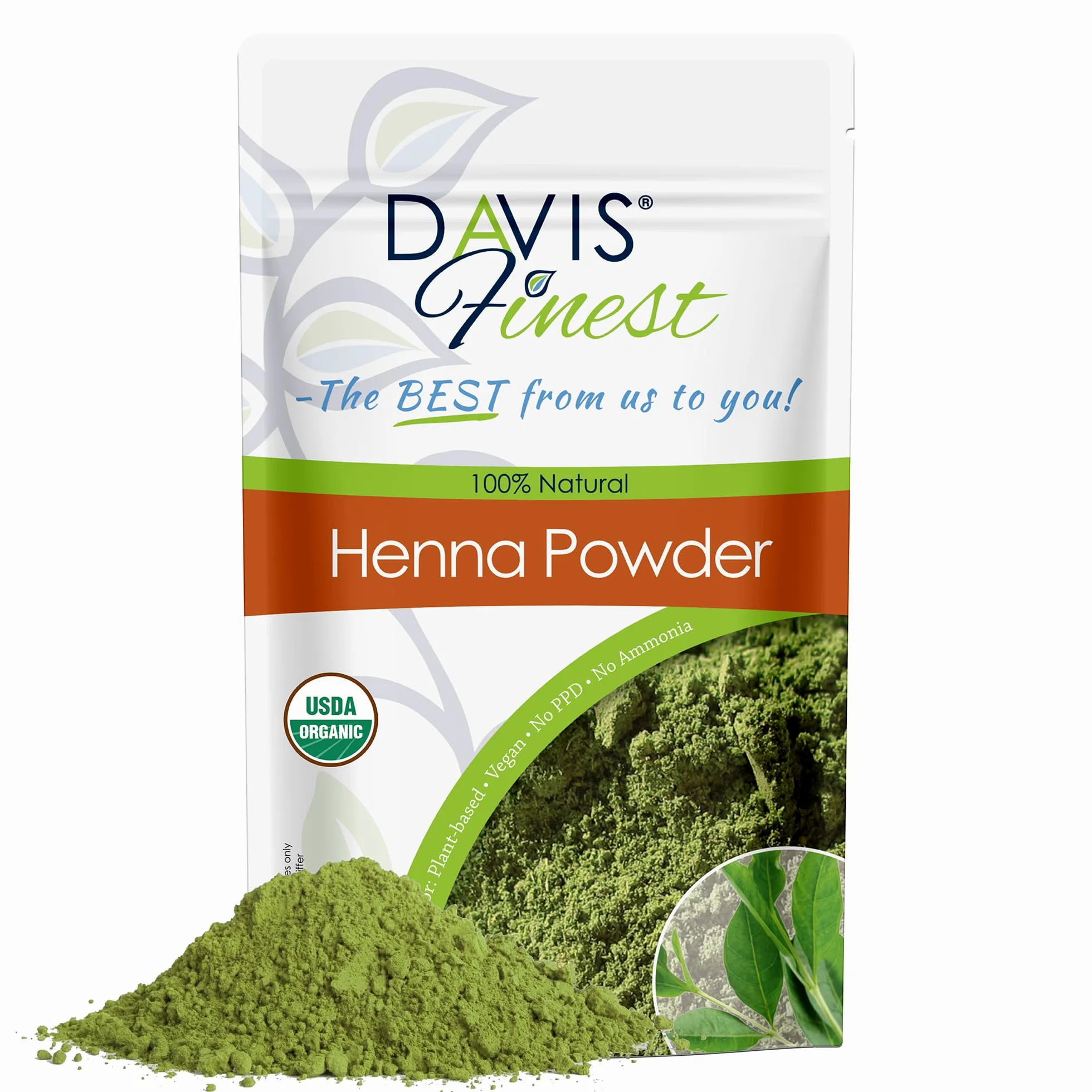 Organiczna henna w proszku Reddish Brown 500 g bez PPD naturalne farbowanie włosów