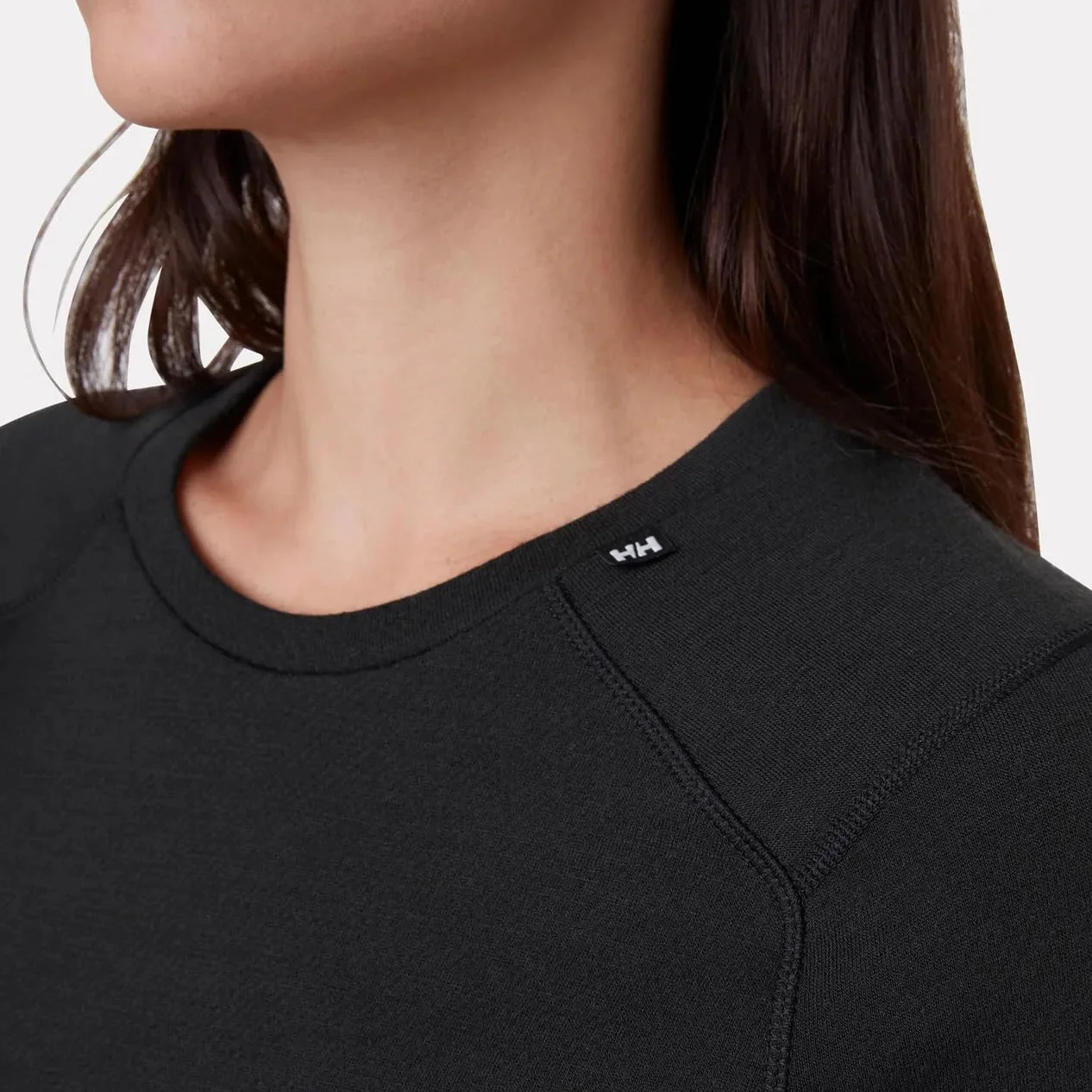Helly Hansen Damska koszulka Lifa Merino Midweight Crew z długim rękawem, czarna, M