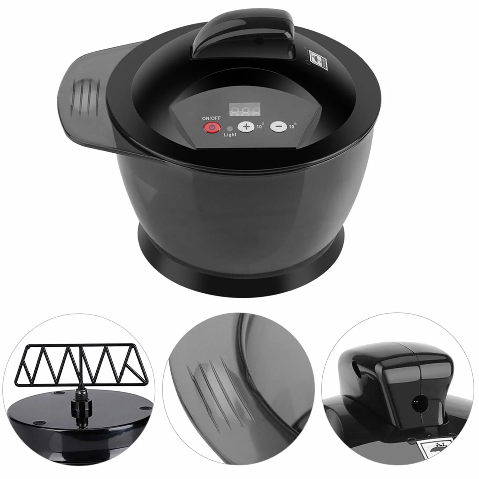 Miska do mieszania włosów Automatyczny mikser z USB wielokrotnego ładowania wyświetlacz LCD salon fryzjerski domowe narzędzia DIY 320 ml