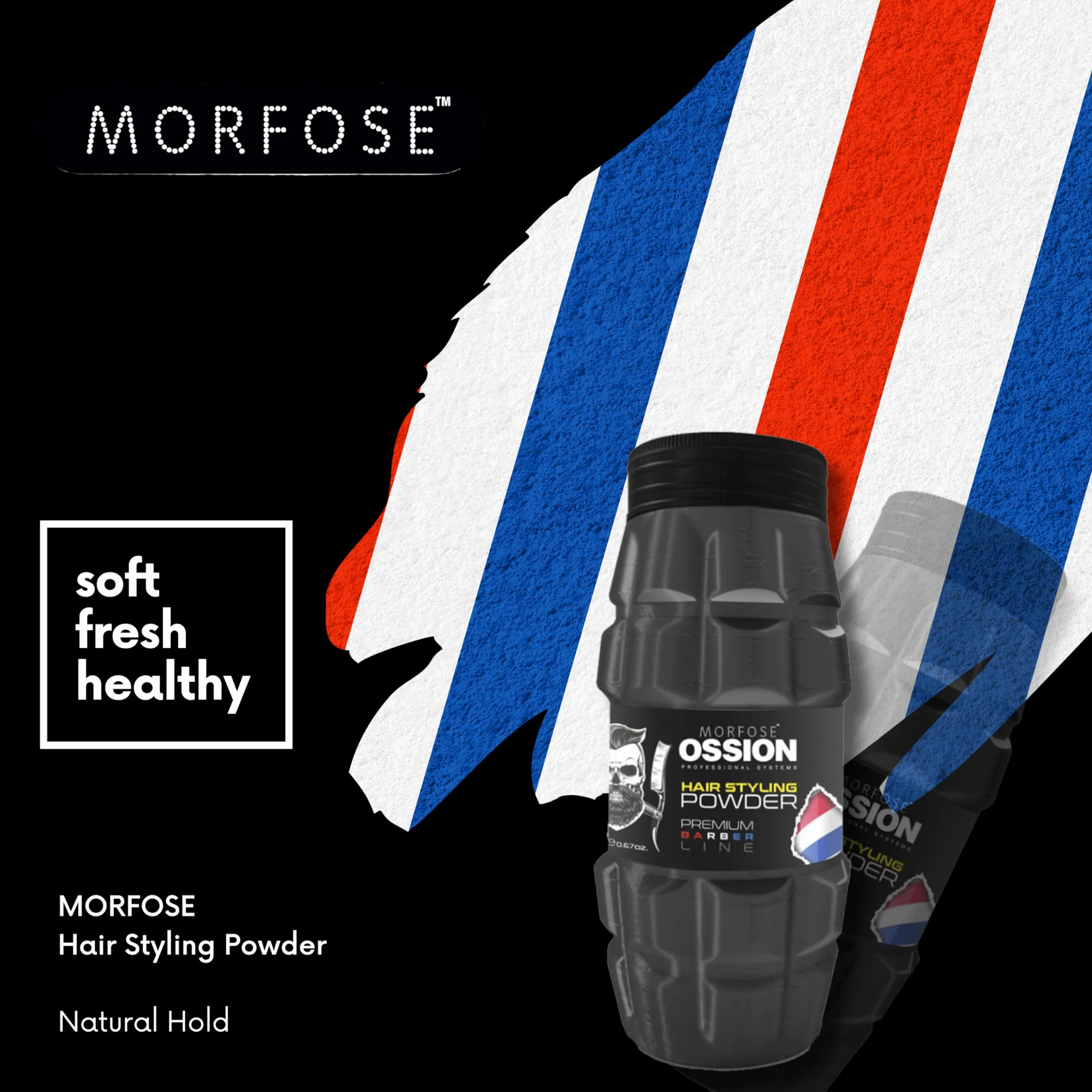 Morfose OSSION PBL Hair Styling Powder – 20 g – maksymalna objętość i matowe wykończenie dla naturalnego wyglądu