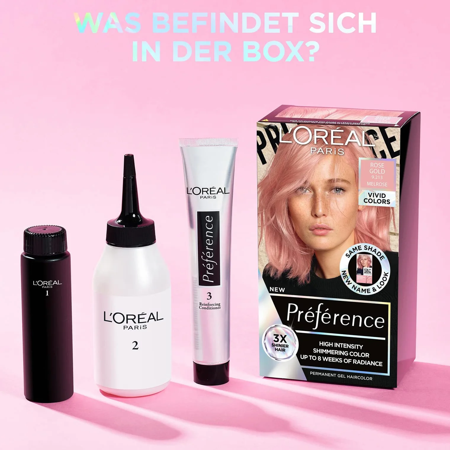 L’Oréal Paris Preference Farba do Włosów, 9.213 Różowe Złoto, 150 ml, packaging may vary