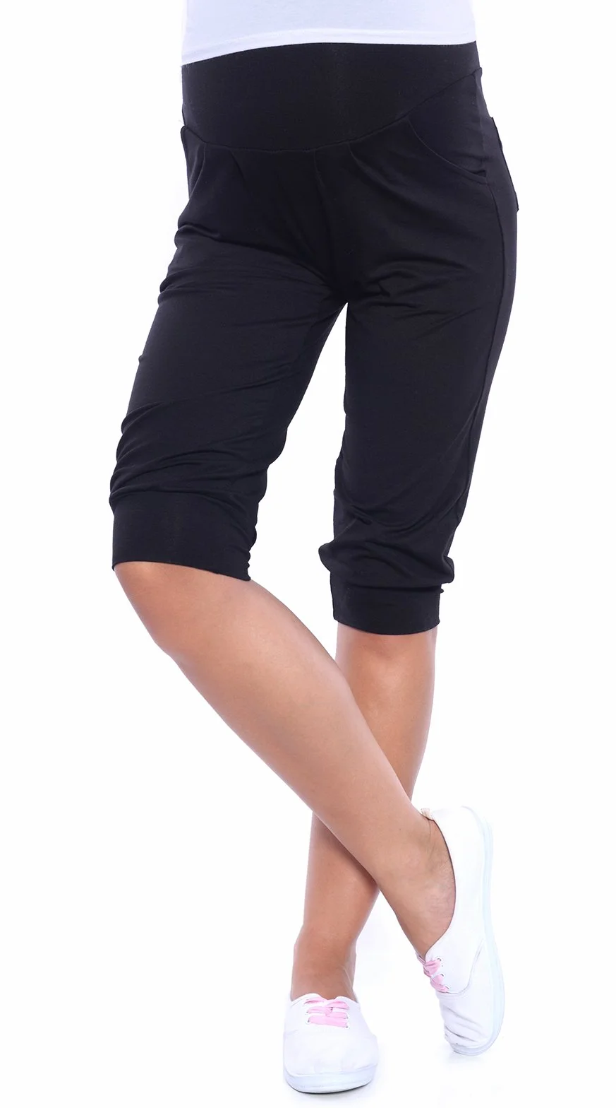 Mija - moda ciążowa Relaxed Capri spodnie ciążowe Capri spodnie Capri 4037